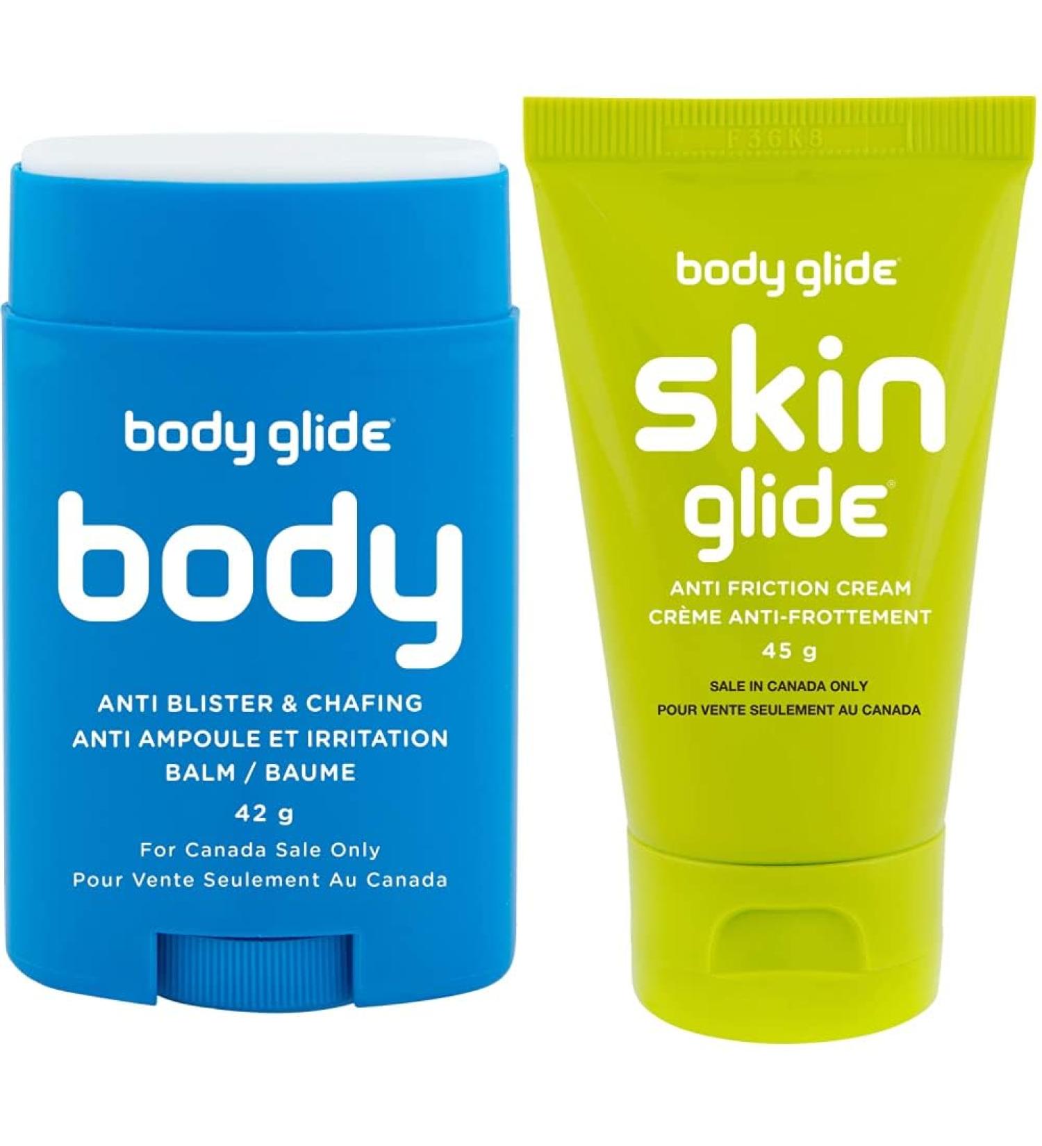 Body Glide Original Anti Chafe Balm Stick 42g + Body Glide Skin Glide Anti Friction Balm 45g 42g Balm Stick + Balm 45g Green - Buy Online on GoSupps.com