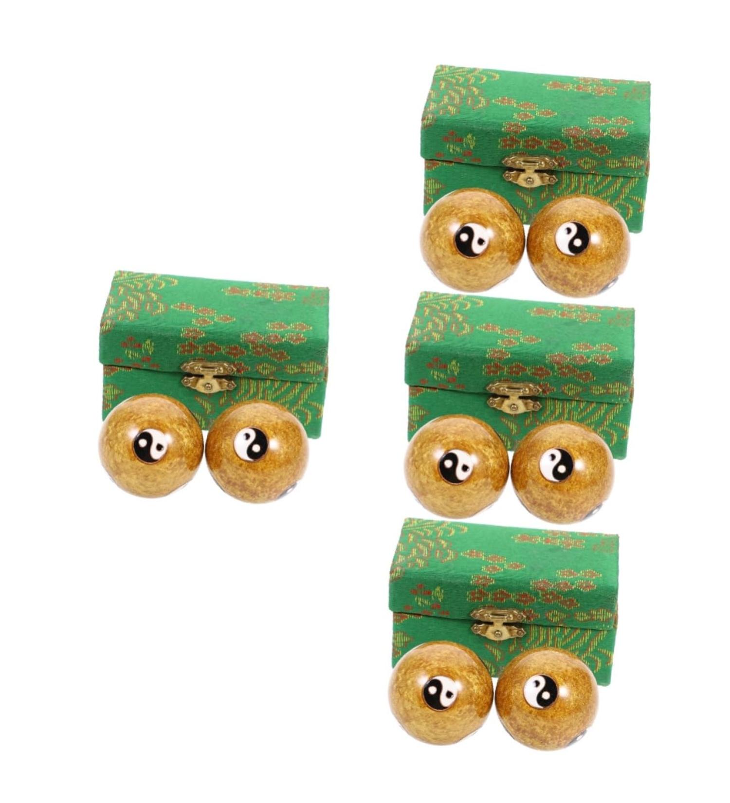 8 STK Healeved Massage Globe Balls - Stress Relief & Meditation Tool - Metal Hand Rolling Balls for Wrist Massage - Buy Online on GoSupps.com