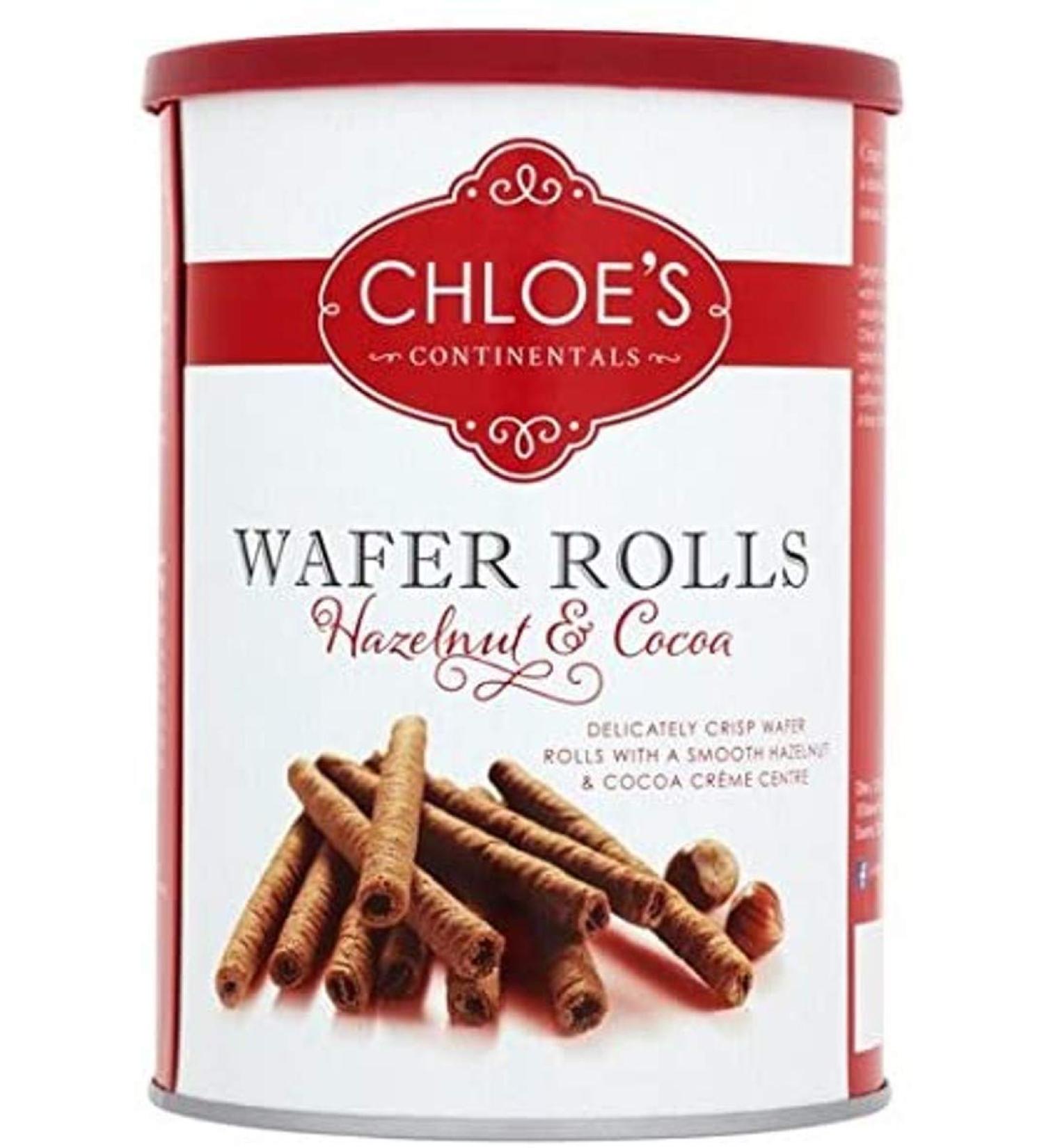 Chloe's Continentals - Wafer Rolls - Hazelnut & Cocoa - 400g - Buy Online on GoSupps.com