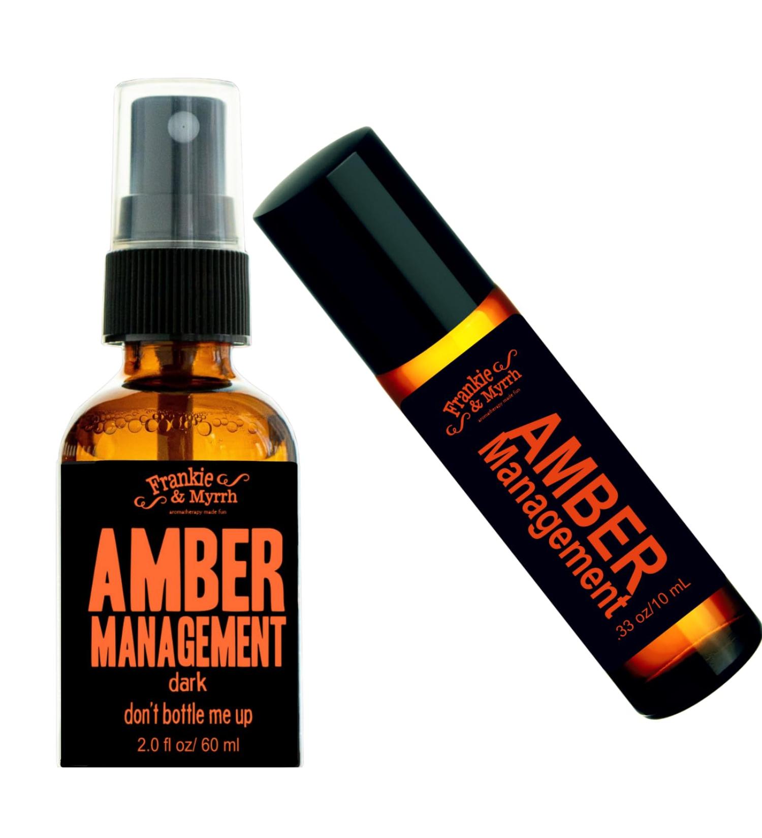 Frankie & Myrrh Amber Management Spray and Roll-On Combo for Daily Frustrations | Patchouli Amber Vanilla Aromatherapy Freshwater Perfume 2 fl. oz. - Buy Online on GoSupps.com