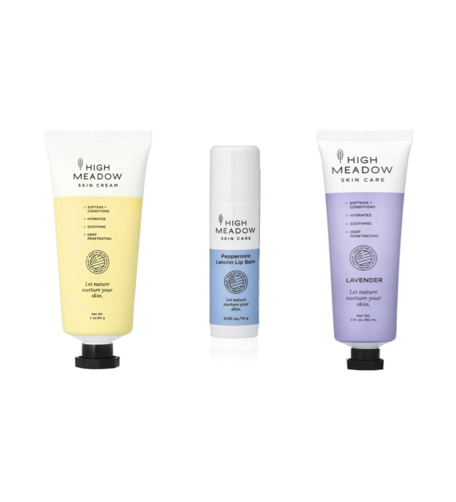 High Meadow Lip and Skin Care Bundle - Natural Lip Balm and Lanolin Cream Set for Intensive Hydration Moisturizing and Repair - Shea Butter Beeswax Vitamin E - Great for Dry Lips and Skin. - Buy Online on GoSupps.com