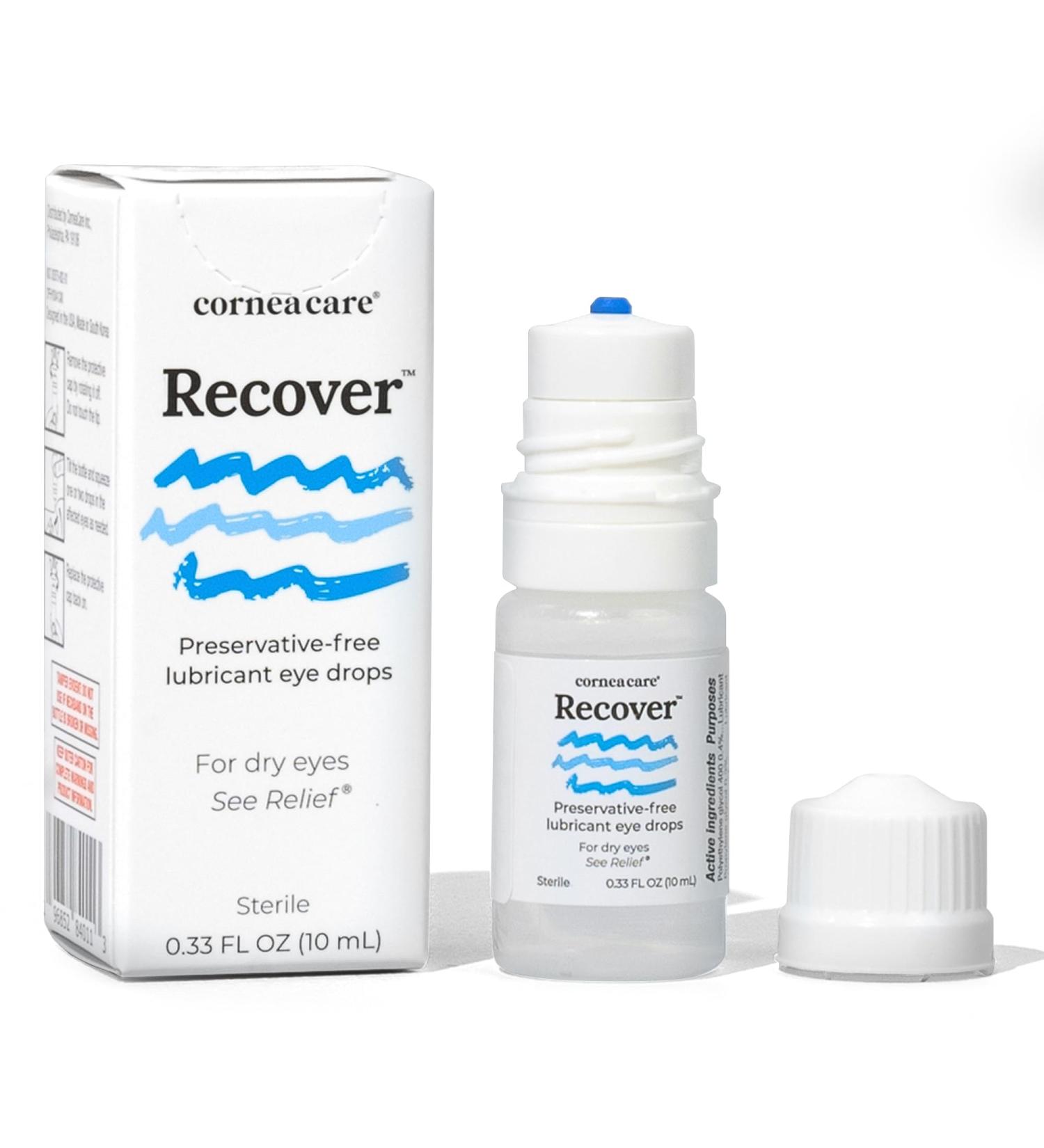 CorneaCare Recover: Eye Drops | Preservative Free Artificial Tears | Hydrating Eye Drops for Dry Eye Relief & Redness | Multi-dose Bottle (300 Drops) - Buy Online on GoSupps.com