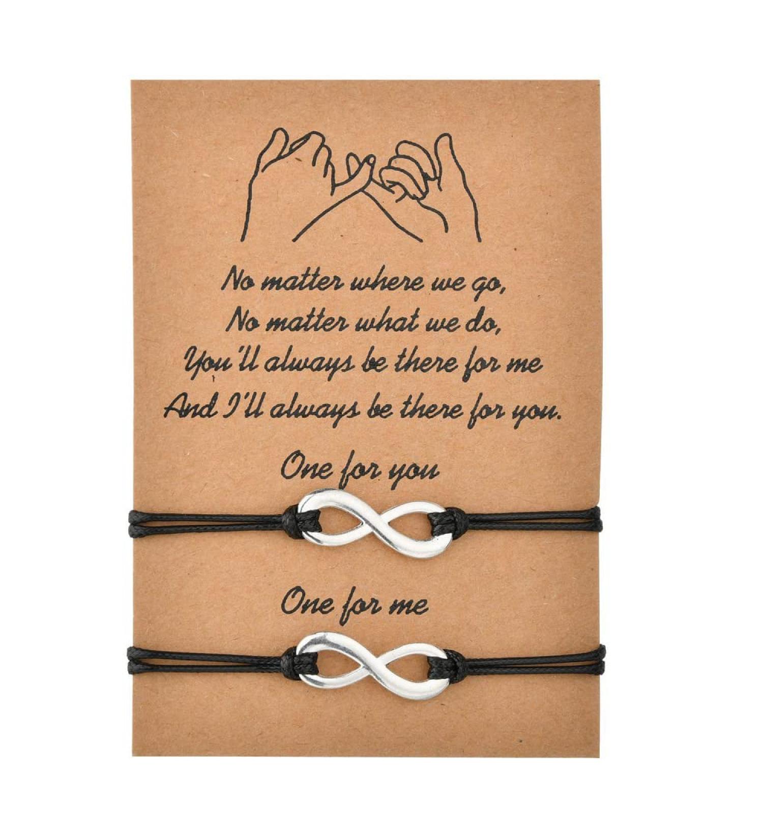3 Pairs of Friend Bracelets Pair of Bracelets Adjustable Bracelets Friendship Bracelets for Adults Men and Women Girls and Boys (Black) - Buy Online on GoSupps.com