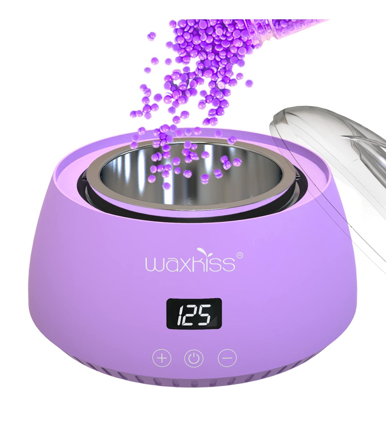 Digital Portable Electric Wax Warmer 16.9oz for Hair Removal - Violet with See-Through Cover - Buy Online on GoSupps.com