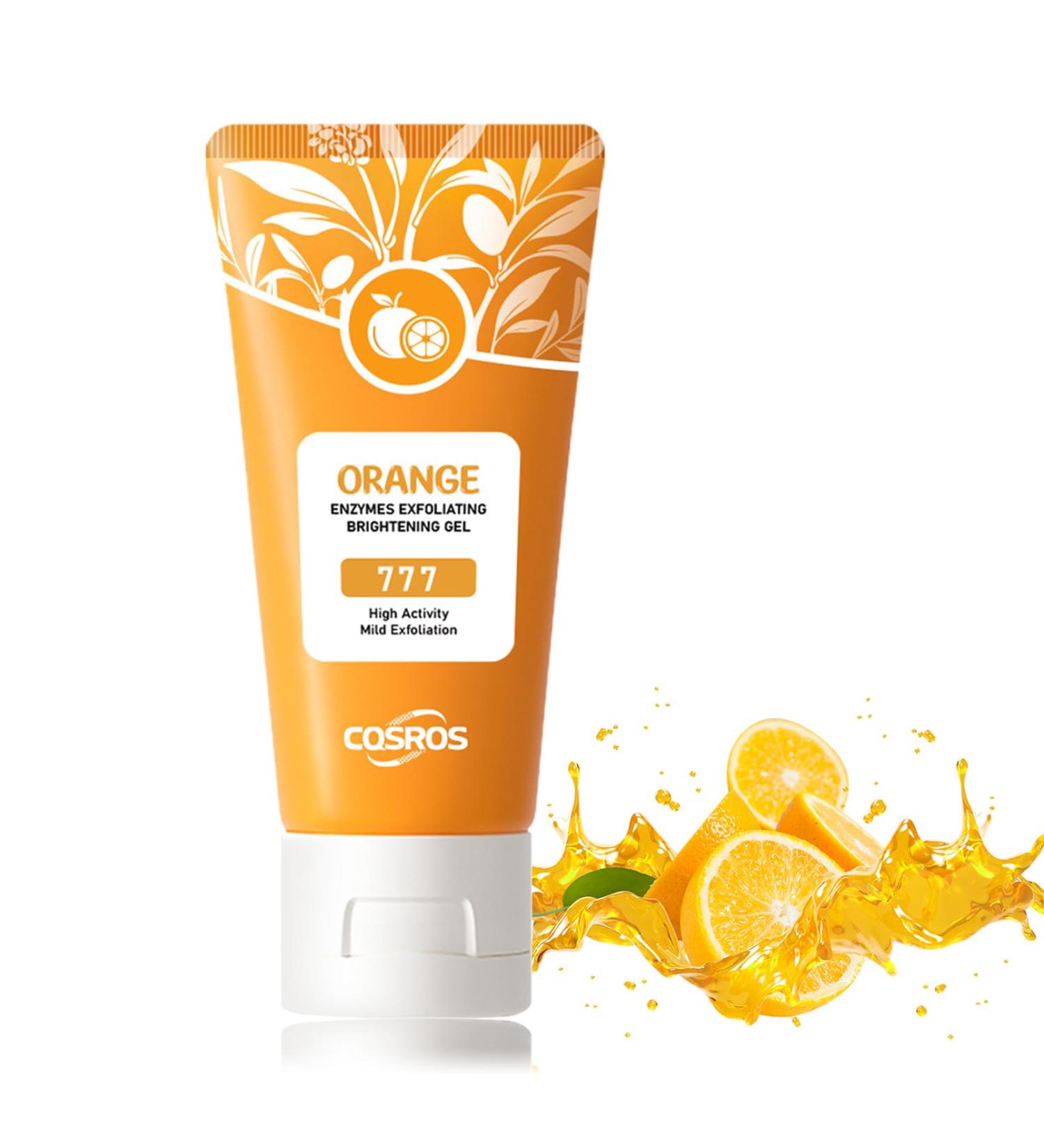 Orange Face Exfoliator Vitamin C Exfoliating Face Scrub Deep Exfoliating Face Wash Exfoliating Whitening Gel Scrub Face Wash Cleanser for Blackheads Acne Dull Skin - Buy Online on GoSupps.com