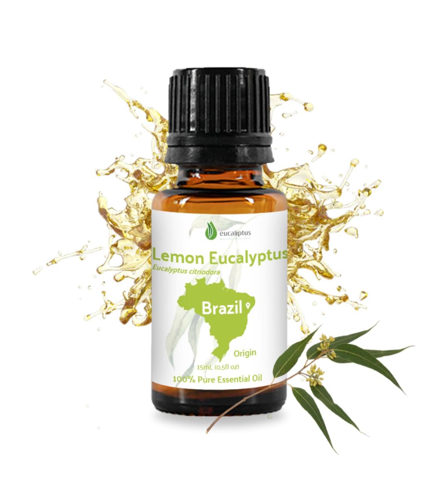 Lemon Eucalyptus Oil by Eucaliptus from Brazil - Pure Lemon Eucalyptus - 100% Pure Steam Distilled Natural Aceite de Eucalipto Lim n - Aromatherapy - Premium Therapeutic Grade (15ml) Lemon Eucalyptus 0.5 Fl Oz (Pack of 1) - Buy Online on GoSupps.com