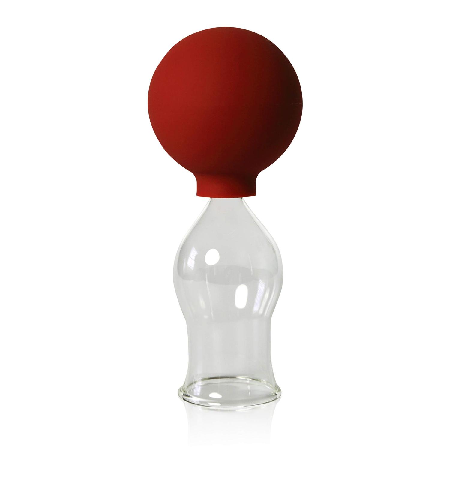 Cupping Glass with Suction Ball 35mm - Professional Medical Glass Cupping - Hand-Blown Lauschaer Cupping Glasses - Buy Online on GoSupps.com