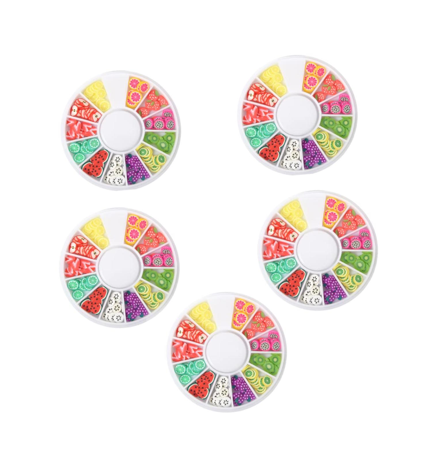 Housoutil 5pcs Fruit Clay Nail Art Fruit Slices Diy Nail Art Stickers Hair Parting Tool for Finger Polymer Slices Fruit Nail Decoration Fruit Slice Nail Sticker Boxed Disc - Buy Online on GoSupps.com