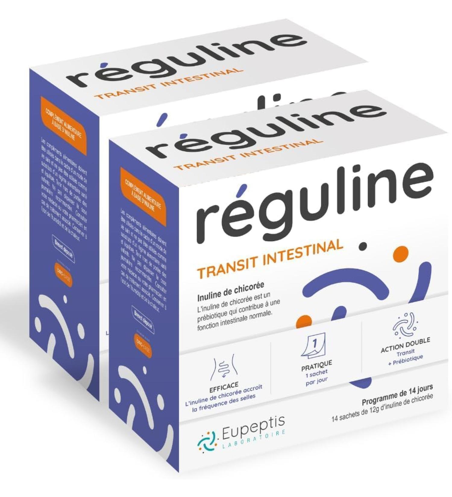 R guline Inuline Pr biotique & Fibre Alimentaire Naturelle Aide le Transit Intestinal & Confort Digestif Inuline de Chicor e Digestion Lente 28 Sachets 12g (Pack de 2)