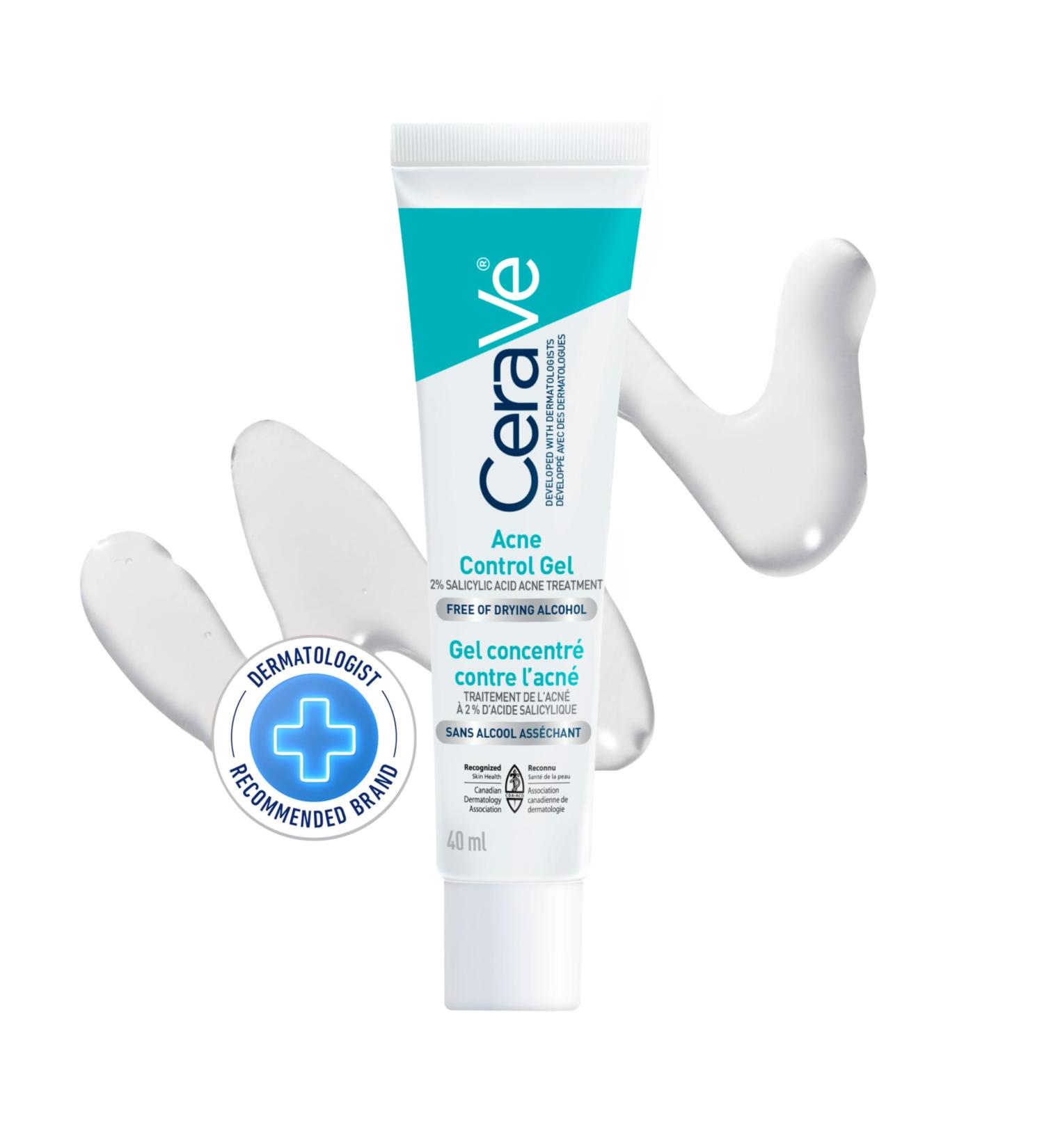 CeraVe Acne Control Gel For Face Pimple & Pores With Salicylic Acid 3 Essential Ceramides Niacinamides. Developed with Dermatologists Non-Comedogenic Oil-Free Fragrance-Free 40ml - Buy Online on GoSupps.com