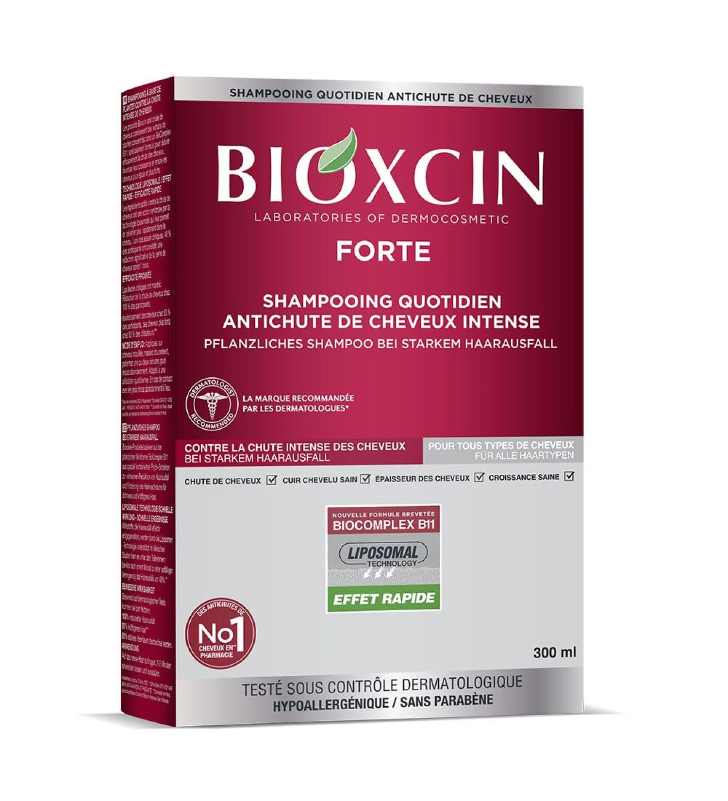 BIOXCIN FORTE Shampooing Anti-Chute Intense - Efficace & Rapide - Avec Bio Complex B11 - Test Cliniquement - Croissance Des Cheveux Plus Forte Plus pais - Buy Online on GoSupps.com