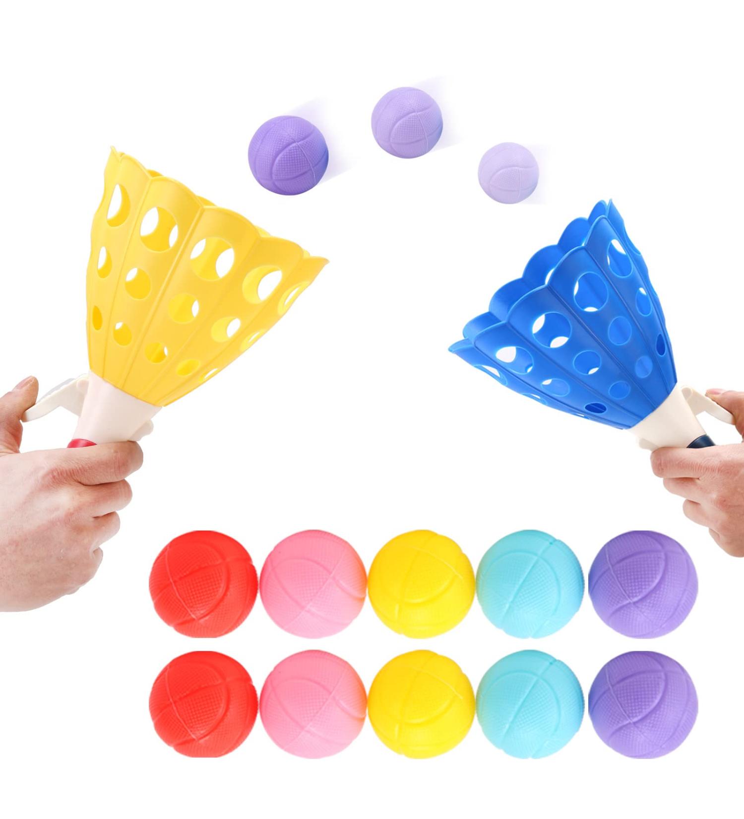 Buy Lbsel Kinder Indoor & Outdoor Sports Game - Fun Party Toy for Ages 5-12 - Includes 2 Baskets & 10 Balls - Blue & Yellow - Buy Online on GoSupps.com