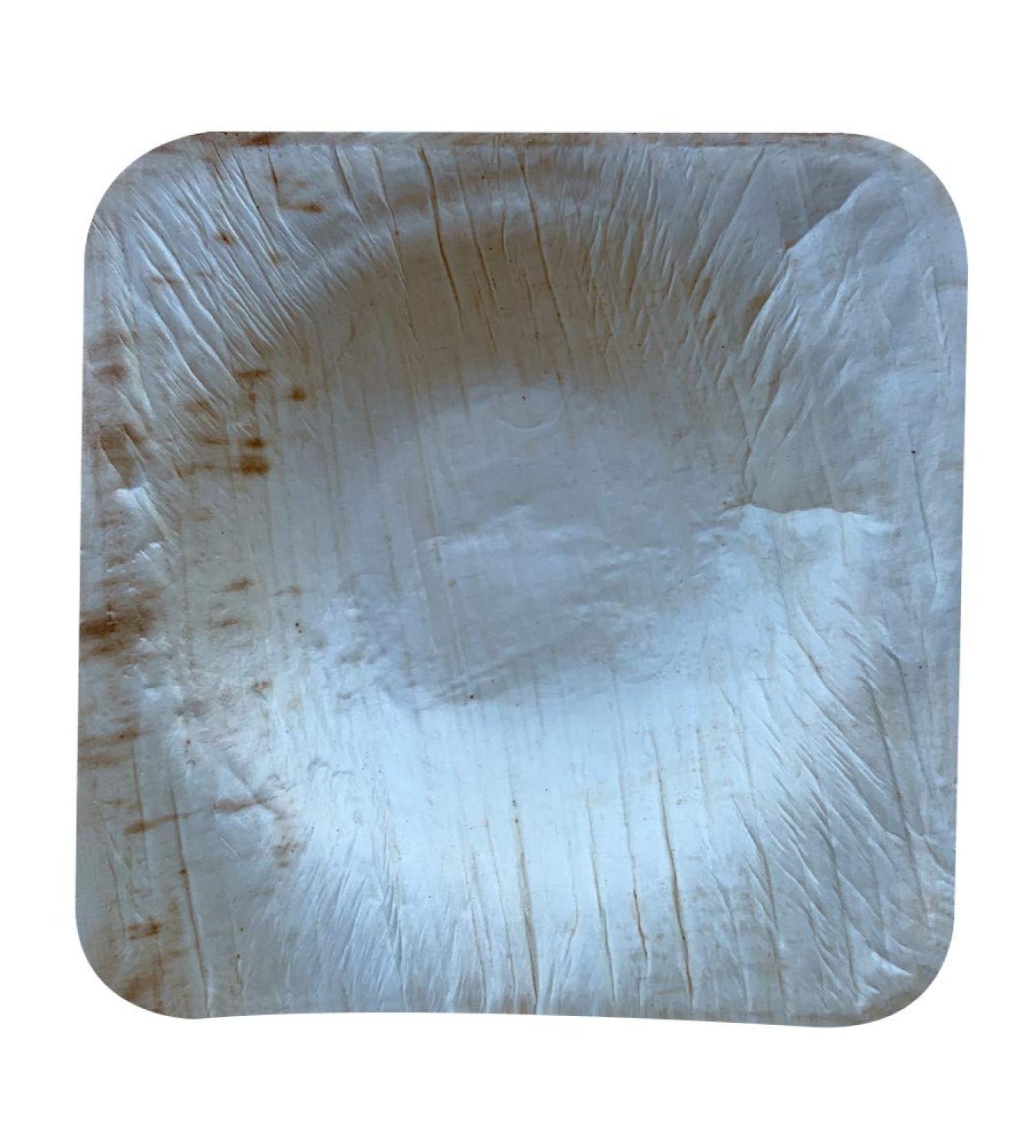 Eco Friendly Disposable Leaf Bowls- 2.5" Square Saoucer Bowls | Pack of 10 10 2.5" Souce Bowl - Buy Online on GoSupps.com
