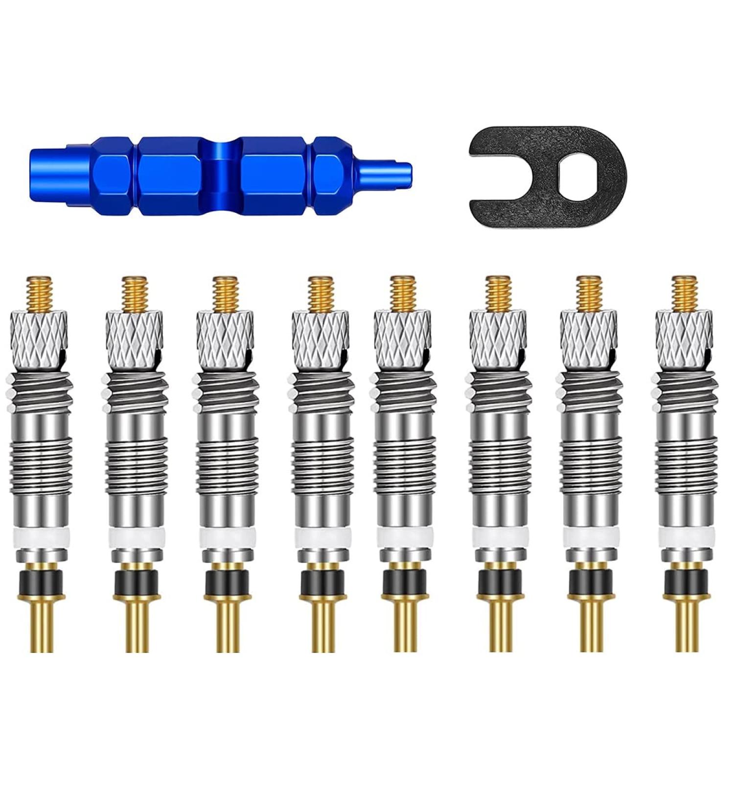 8 Pieces Bicycle Valve Adapter Set - Presta Valve Inserts & Caps for Easy Repair | SCLABER Universal Bike Adapter Tool - Buy Online on GoSupps.com