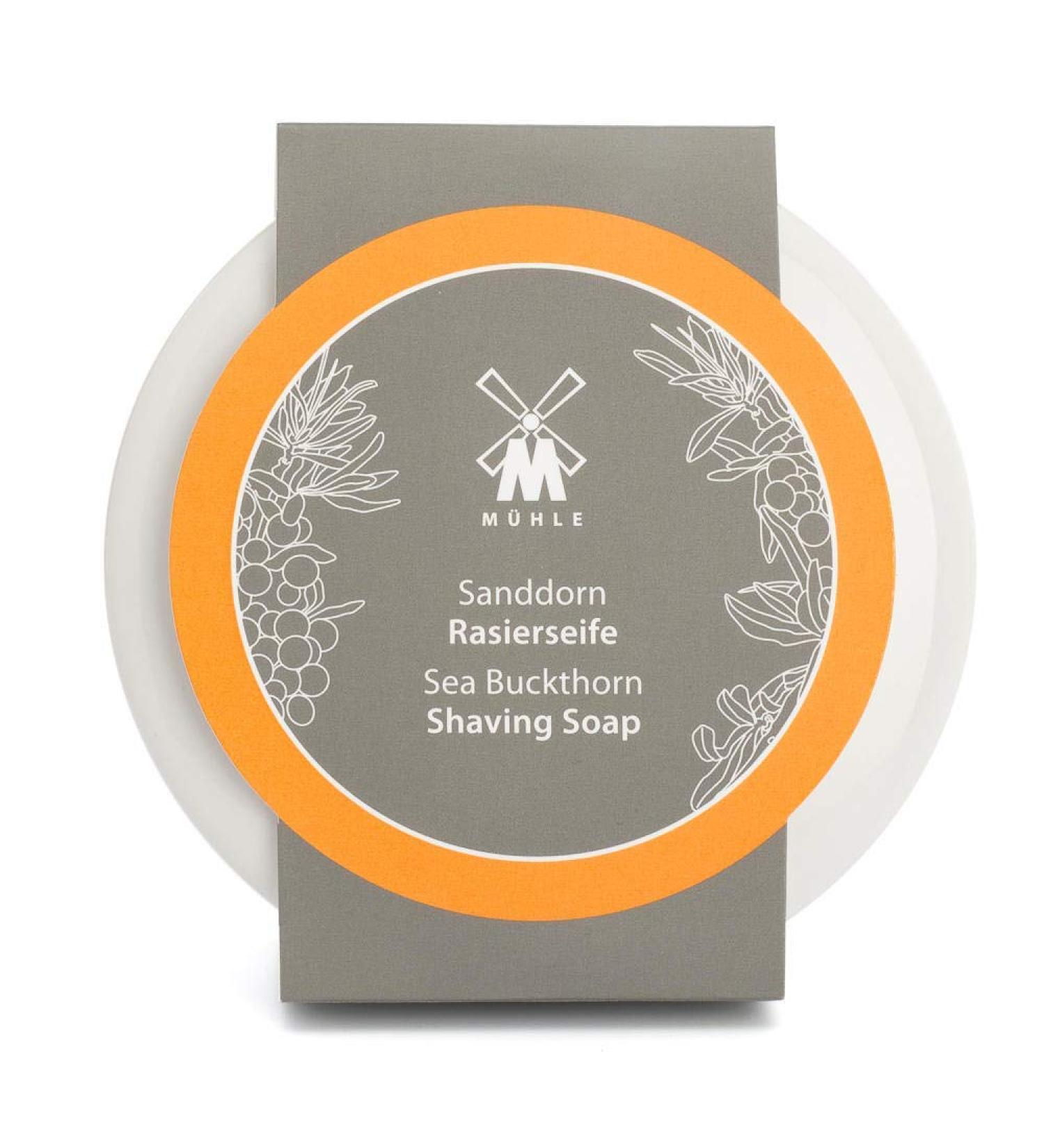 MHLE Shave Care Porcelain Dish with 65g Sea Buckthorn Shaving Soap - Buy Online on GoSupps.com