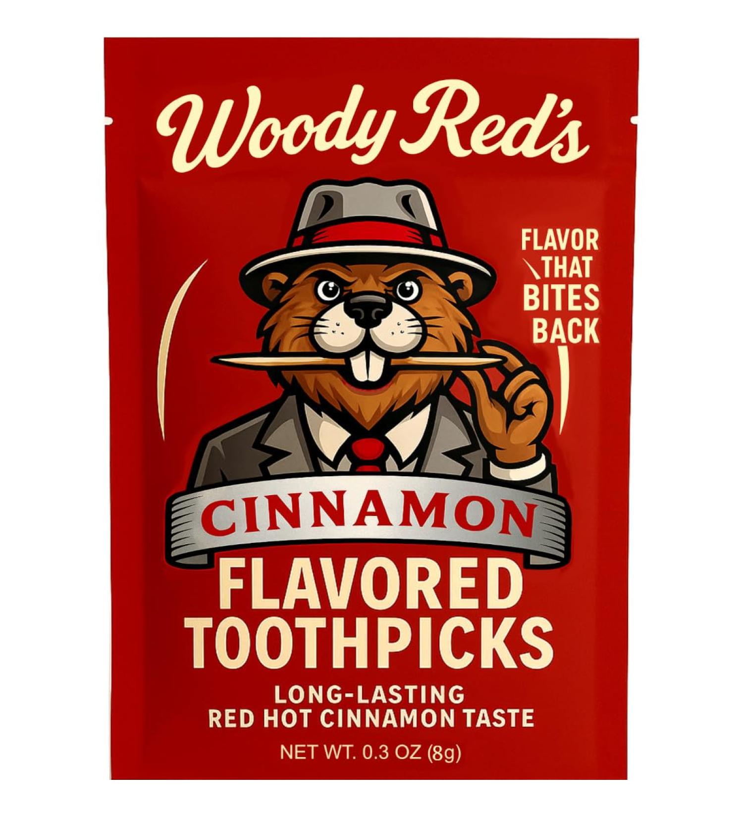 Cinnamon Toothpicks Woody Red's Flavored Hot Picks - 50 Count (1)