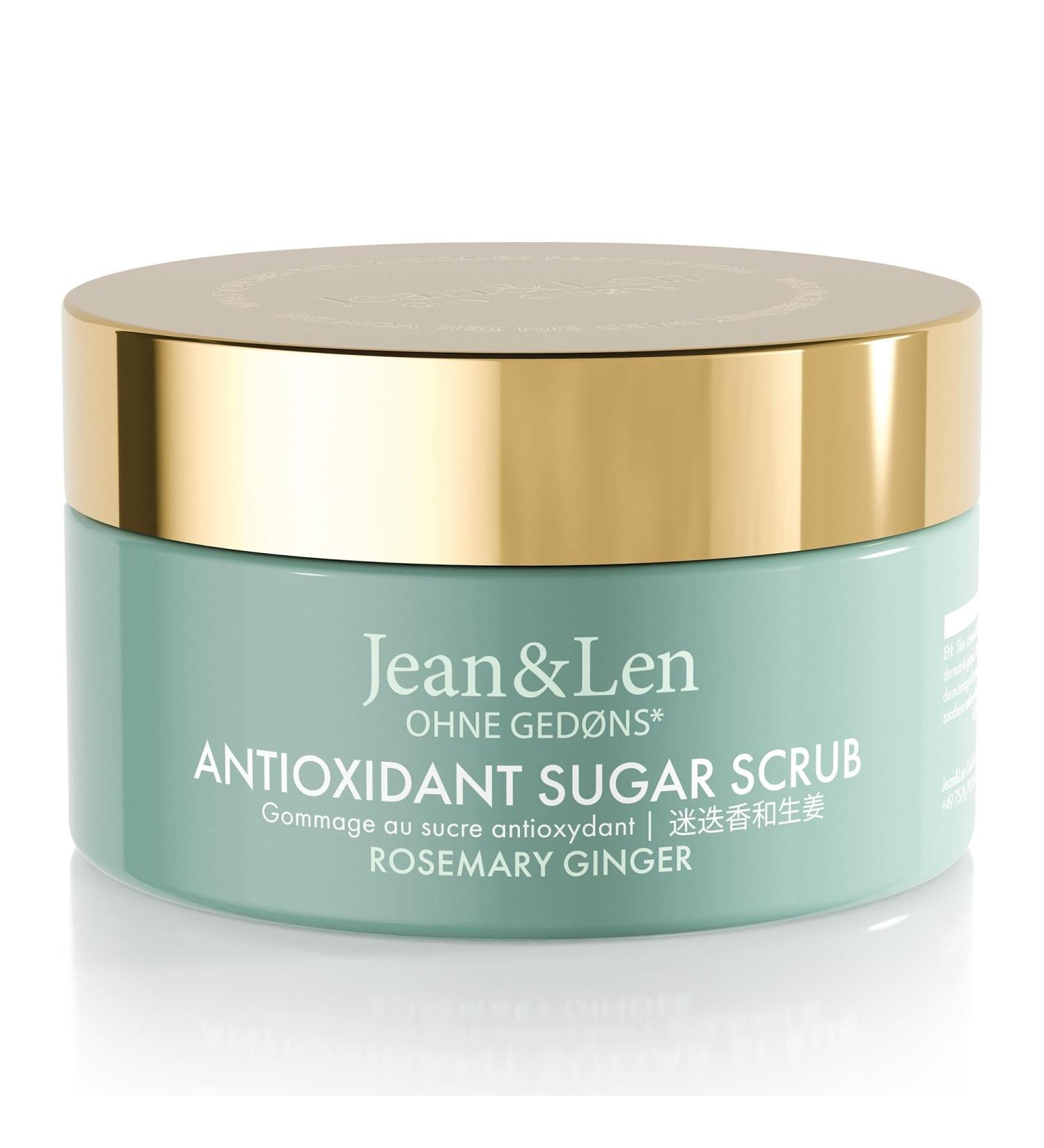 Jean & Len Antioxidant Sugar Scrub - Rosemary & Ginger | Paraben-Free Silicone-Free 200ml | Fragrant Exfoliating Experience - Buy Online on GoSupps.com