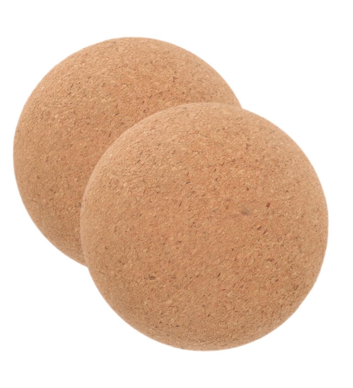 Inoomp 2 Cork Massage Ball for Deep Tissue Myofascial & Foot Therapy - Yoga & Lacrosse Roller - Buy Online on GoSupps.com
