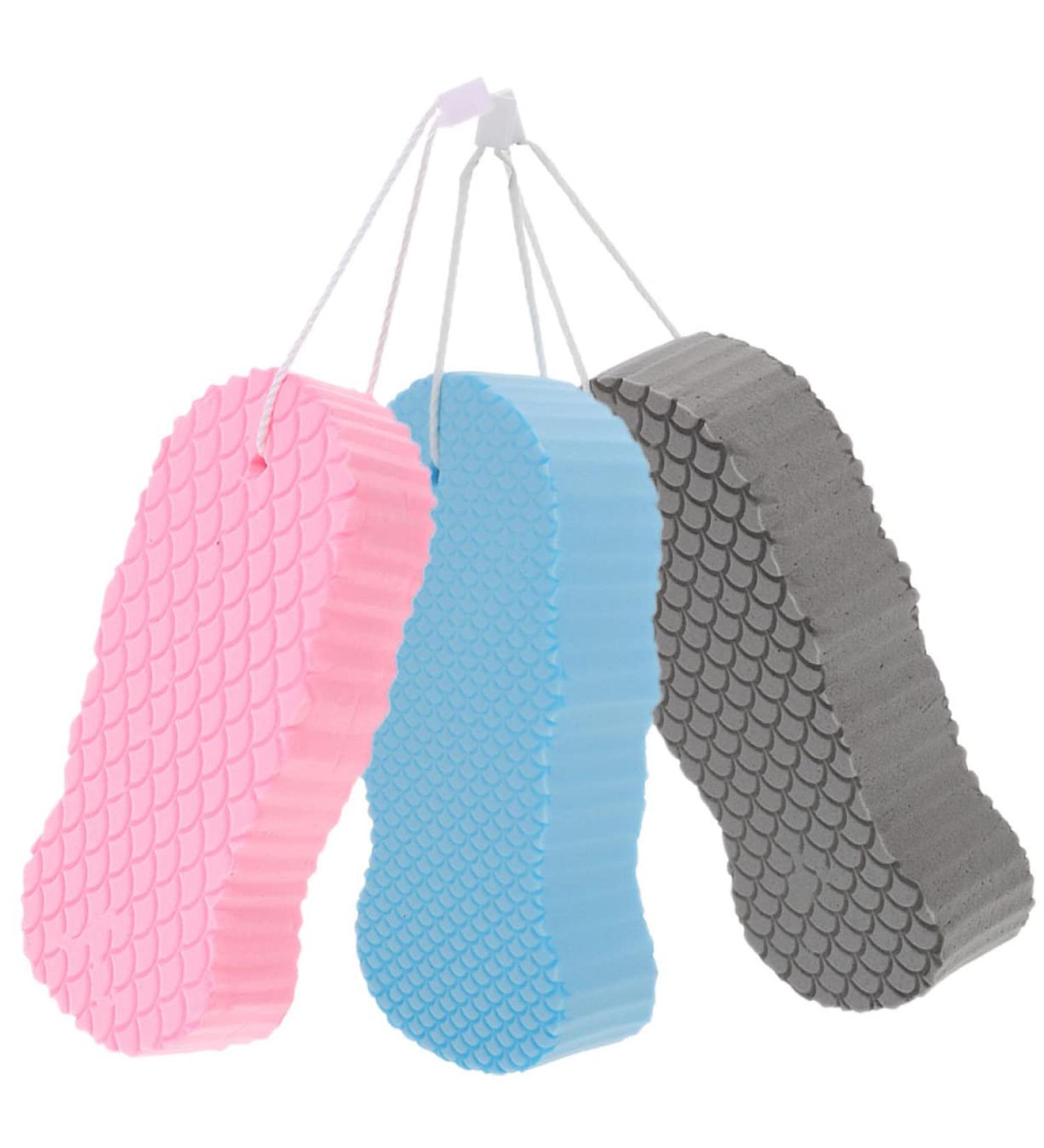 Buy Hemoton 3pcs Exfoliating Bath Sponge Set - Loofah Shower Pouf & Cleaning Tools for Dead Skin Scrub - International Shipping Available - Buy Online on GoSupps.com