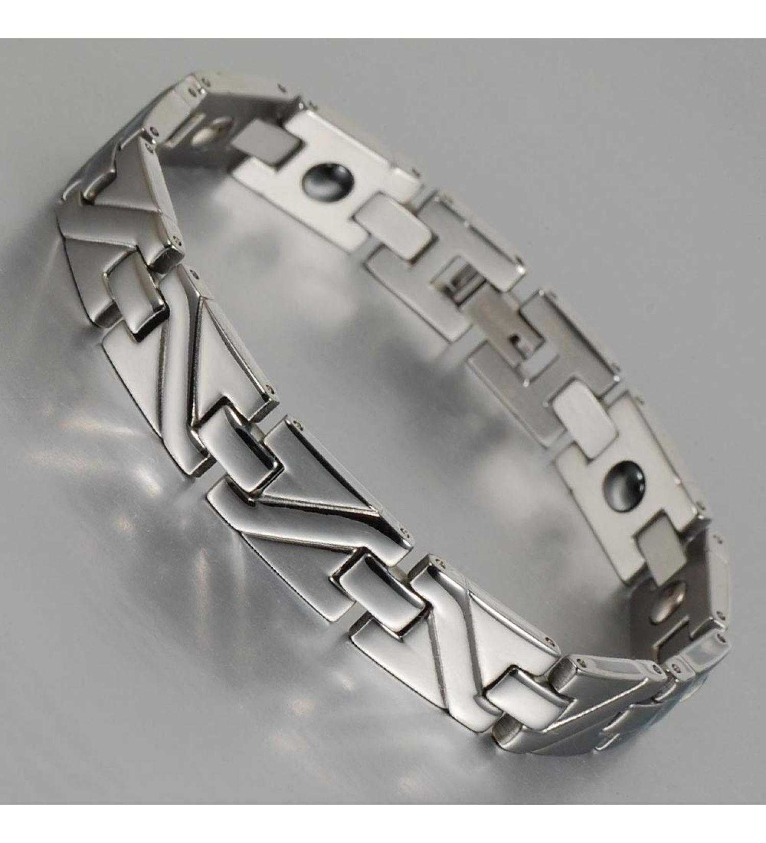 Stainless Steel Magnetic Anklet 24cm for Arthritis Pain Relief - Health Gift (Silver-2) | International Shipping Available - Buy Online on GoSupps.com