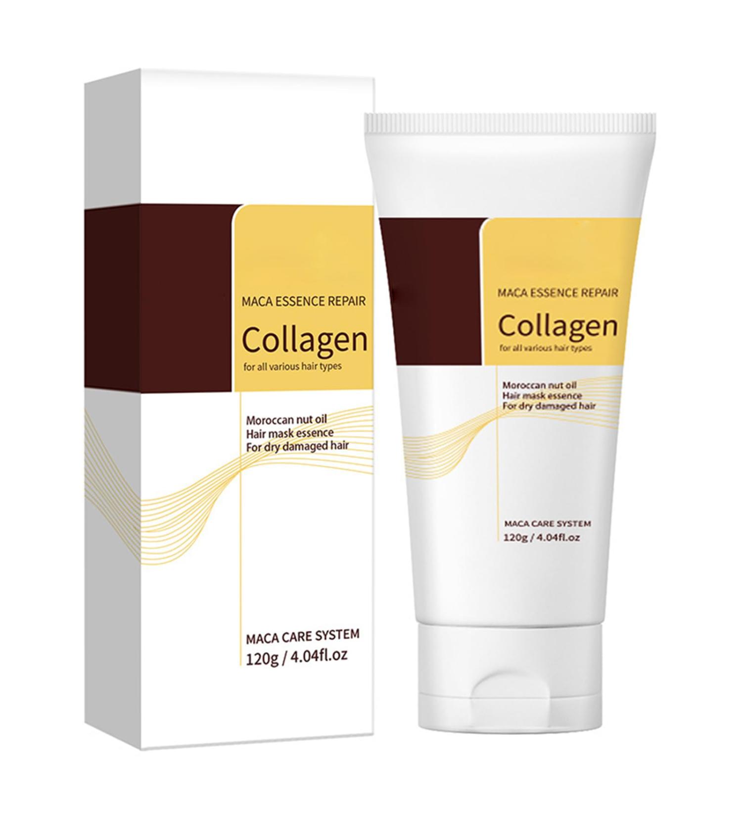Collagen Hair Treatment Collagen Hair Mask - Collagen Conditioning Argan Oil Hair Mask - Collagen Hair Mask Essence for Dry Damaged Hair - 120g - Buy Online on GoSupps.com