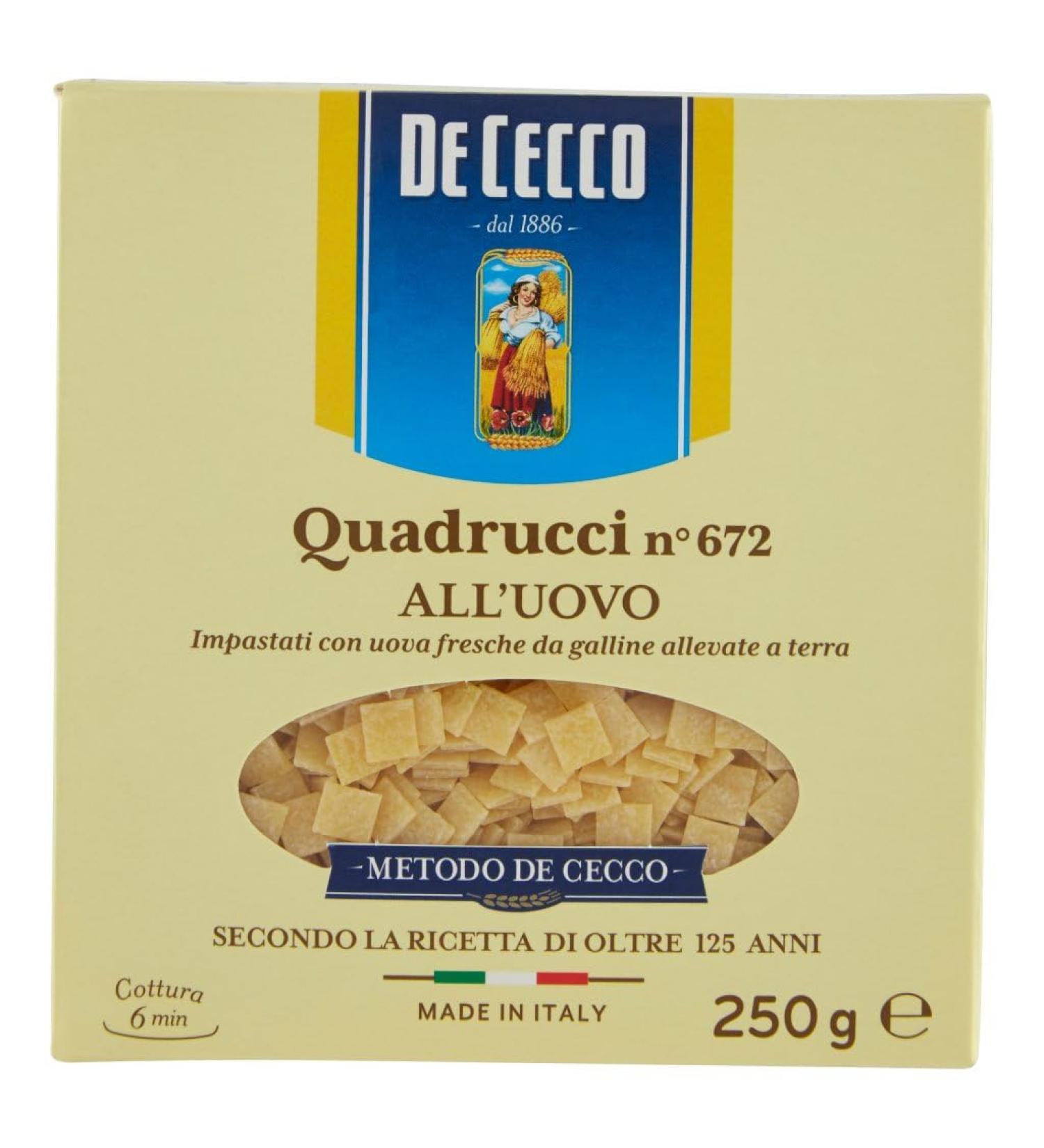 5X De Cecco Egg Squares 250 g (5 Packs of 250 g) 1.25 kg - Buy Online on GoSupps.com