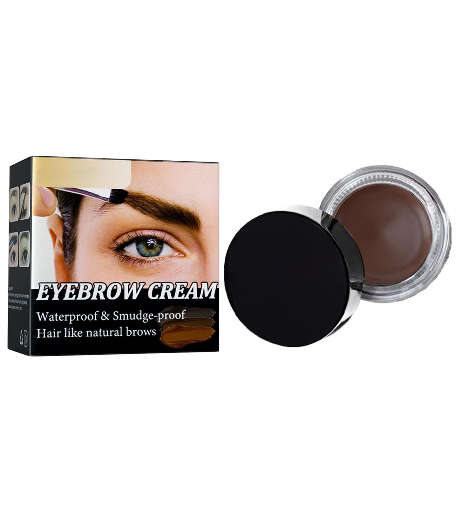 1PCS Eyebrow Pomade Waterproof Eyebrow Cream Brow Pomade Waterproof Smudge Proof Sweat Proof Long Lasting Natural Eyebrow Makeup for All Brow Shapes Dark Brown - Buy Online on GoSupps.com