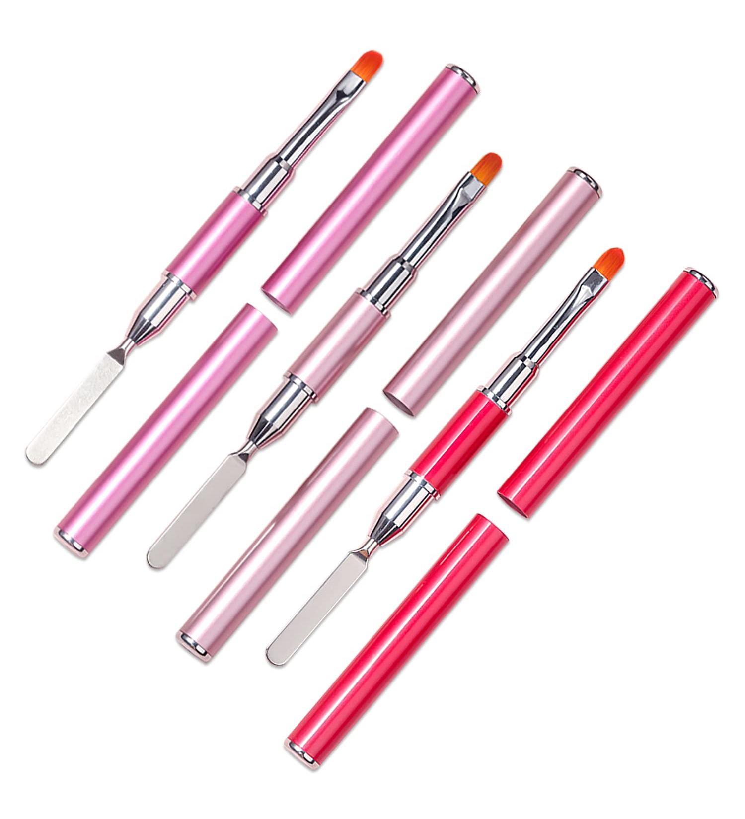WOKOTO 3pcs Dual-Ended Gel Nail Brushes - 2 Way Gel Spatula For Nail Art Extension and Acrylic Nails Design - Buy Online on GoSupps.com