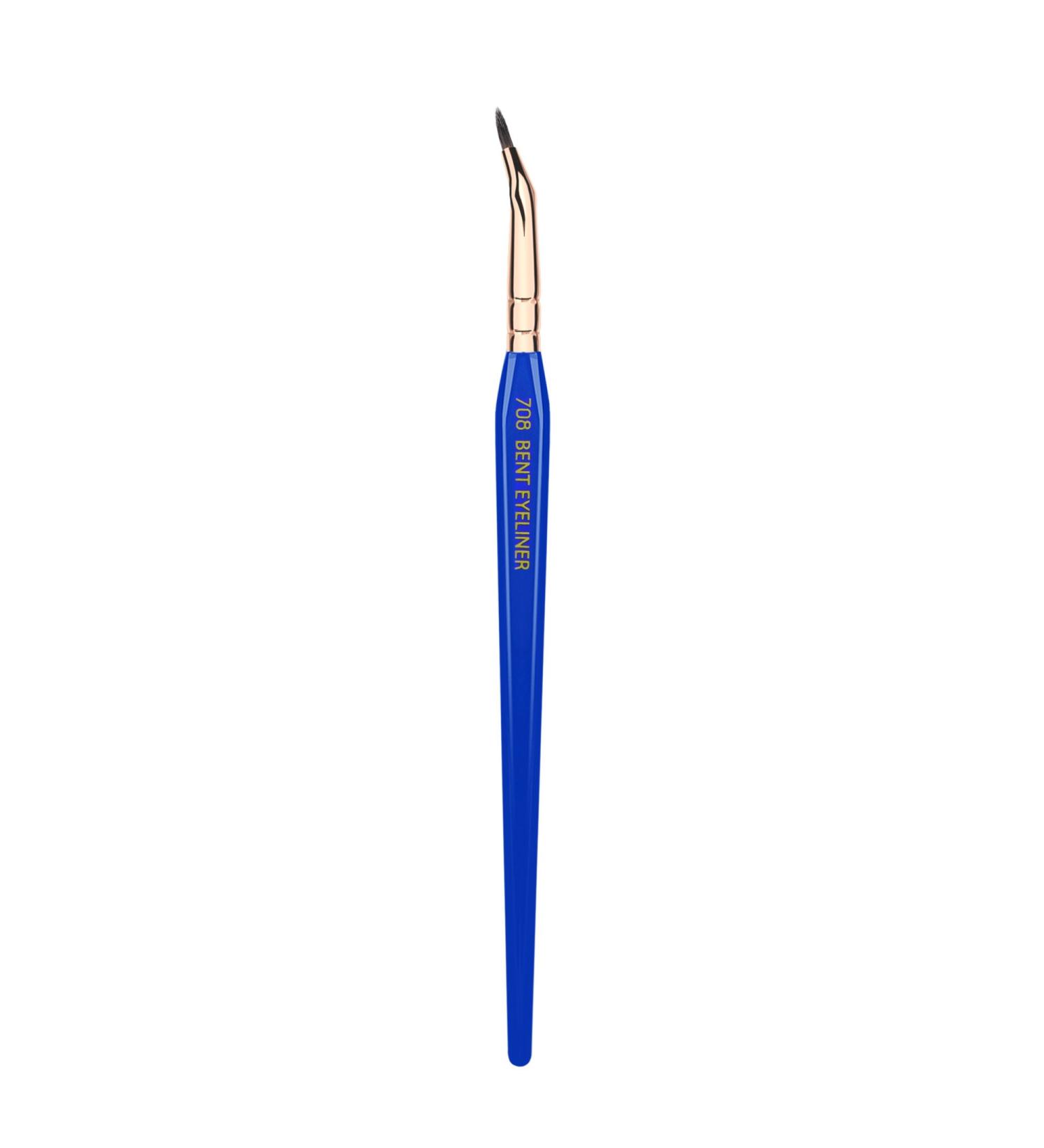 Bdellium Tools Golden Triangle 708 Bent Eyeliner Brush - Vegan Soft Synthetic Fibers for Smooth Application - International Shipping Available - Buy Online on GoSupps.com