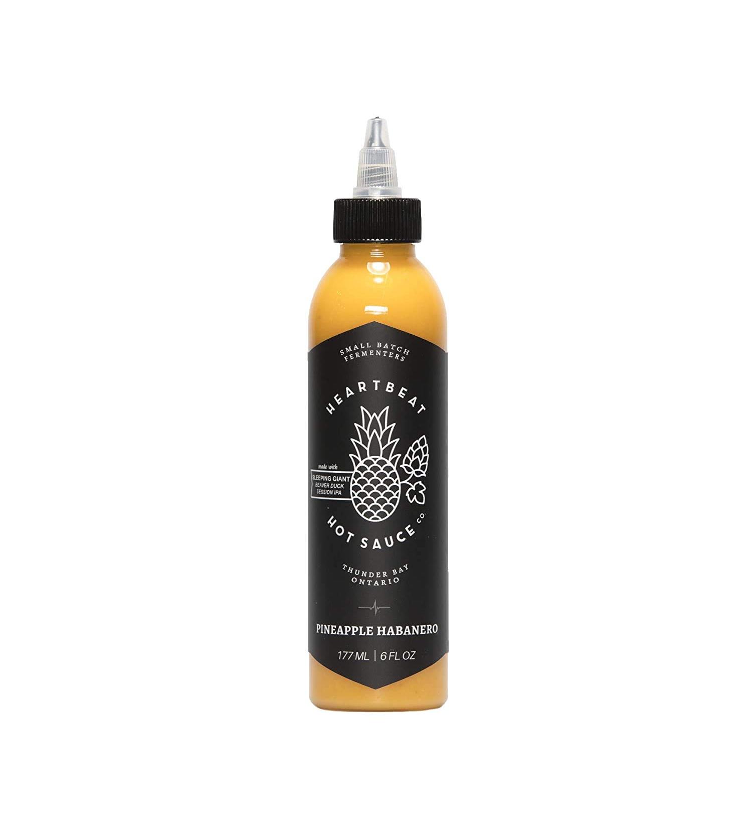 Heartbeat Hot Sauce Pineapple Habanero 6 oz - Small Batch, Handmade, Vegan & Preservative Free - Buy Online on GoSupps.com