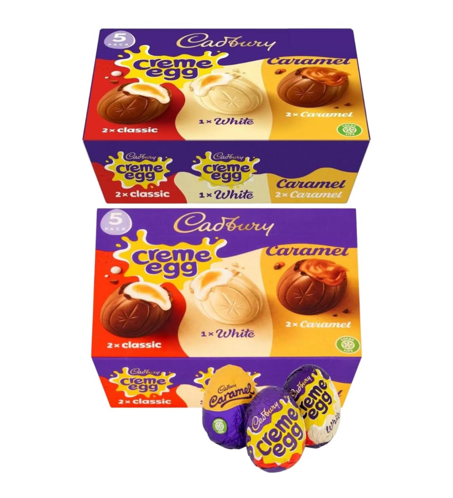 Credo Gifts Easter Chocolate Bundle With Creme Egg 5 Pack Mixed Chocolate Box 200g (2 Pack)