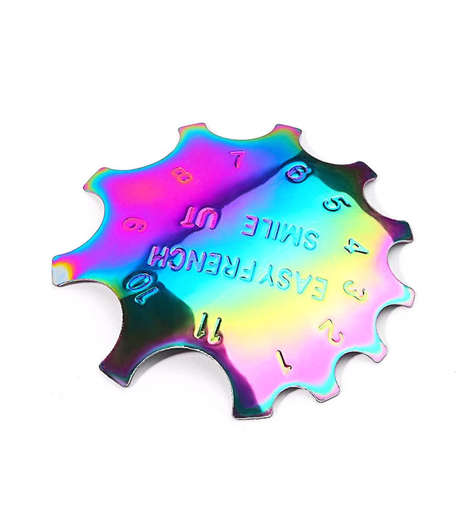 Sadfd Edge Trimmer & French Smile Line Tool Set | Metal Stencil Cutter for Acrylic Nails | Rainbow Color Design for Professional Nail Art - Buy Online on GoSupps.com