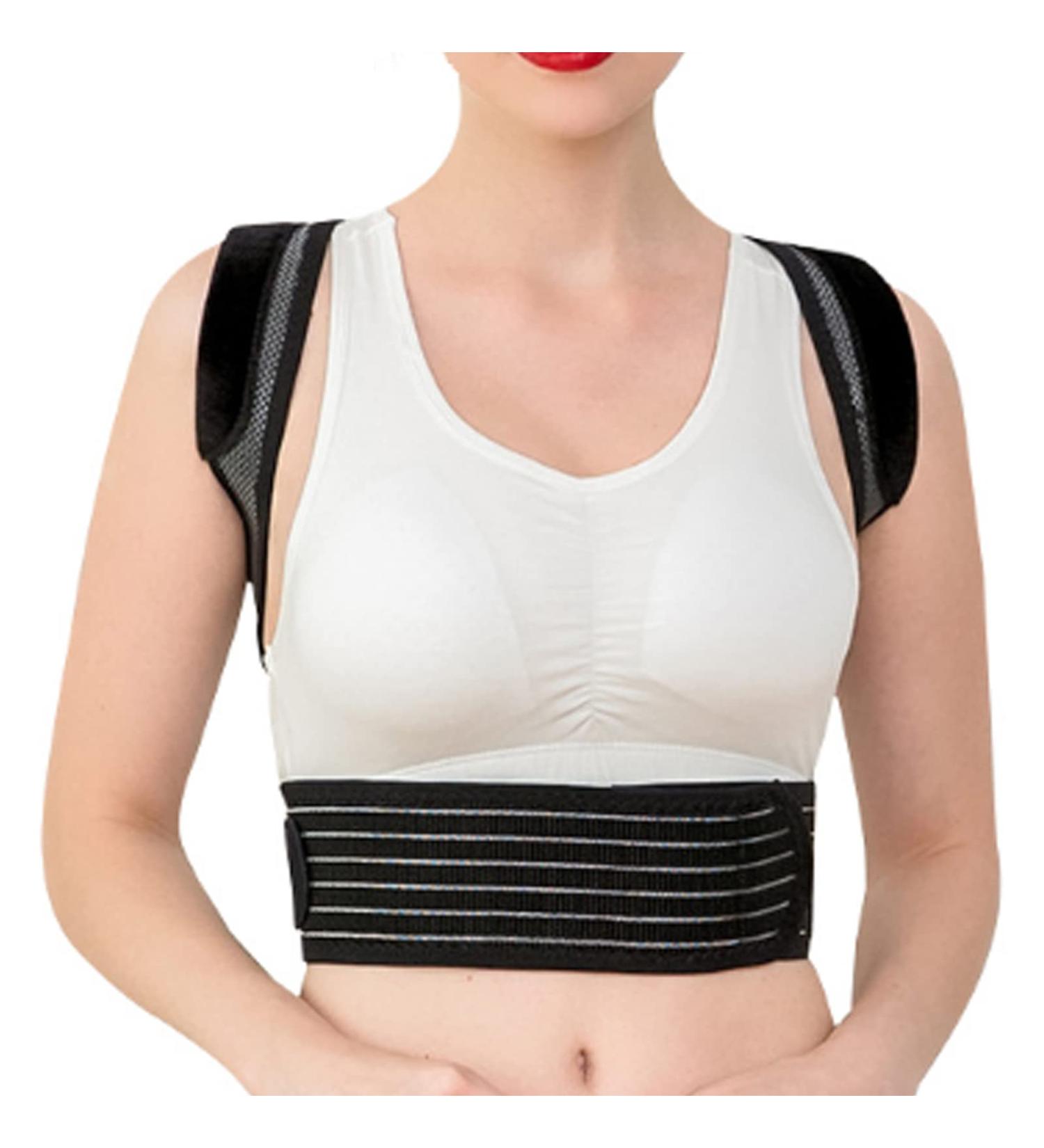 Adjustable Upper Back Brace Soft Breathable Ultra-Light Ergonomics for Clavicle Support and Providing Pain Relief from Neck Shoulder Upper Back Black XS - Buy Online on GoSupps.com