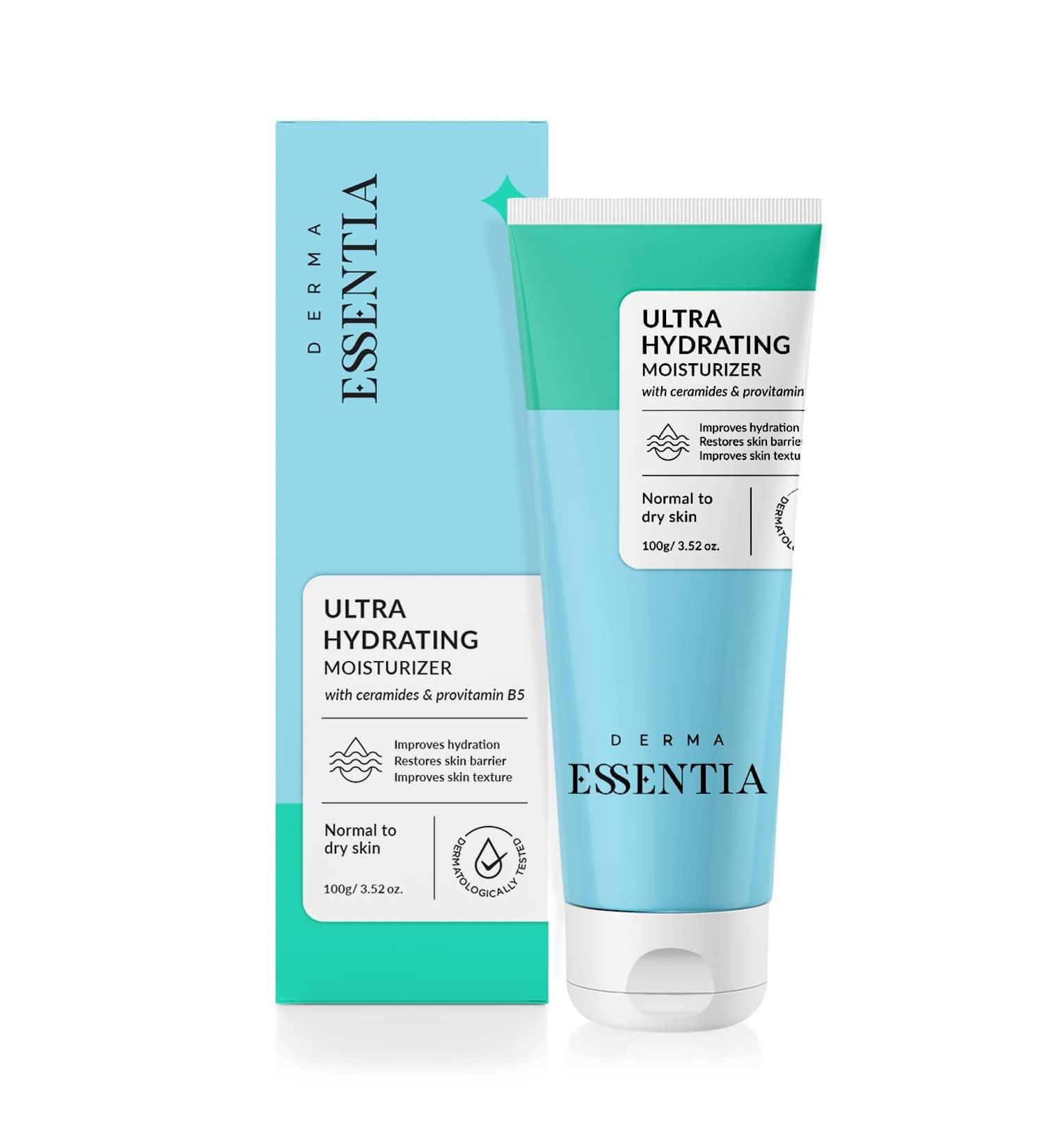 Essentia Ultra Hydrating Ceramide Moisturizer - Hyaluronic Acid & Provitamin B5 for Deep Hydration & Skin Repair | 100g - Ships Worldwide - Buy Online on GoSupps.com
