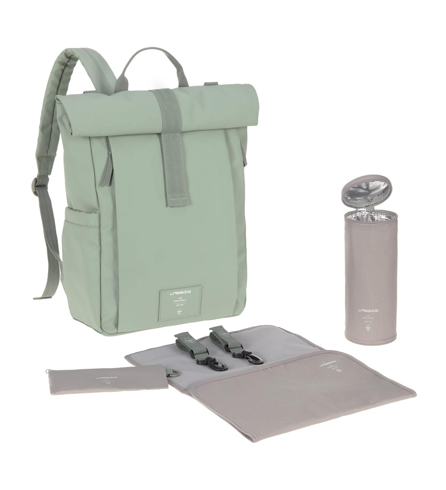 Eco-Friendly Casual Baby Changing Bag | Sustainable Diaper Bag Backpack with Stroller Attachment & Diaper Pad - Buy Online on GoSupps.com