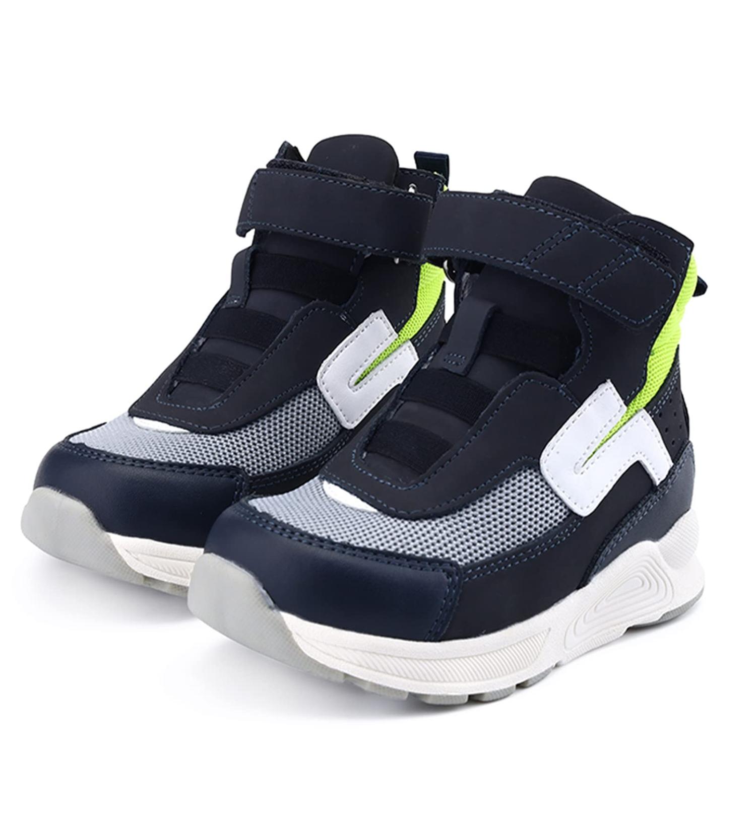 Orthopedic High Top Corrective Sneakers for Kids Arch Ankle Support Anti Slip Soles 7 Toddler Green