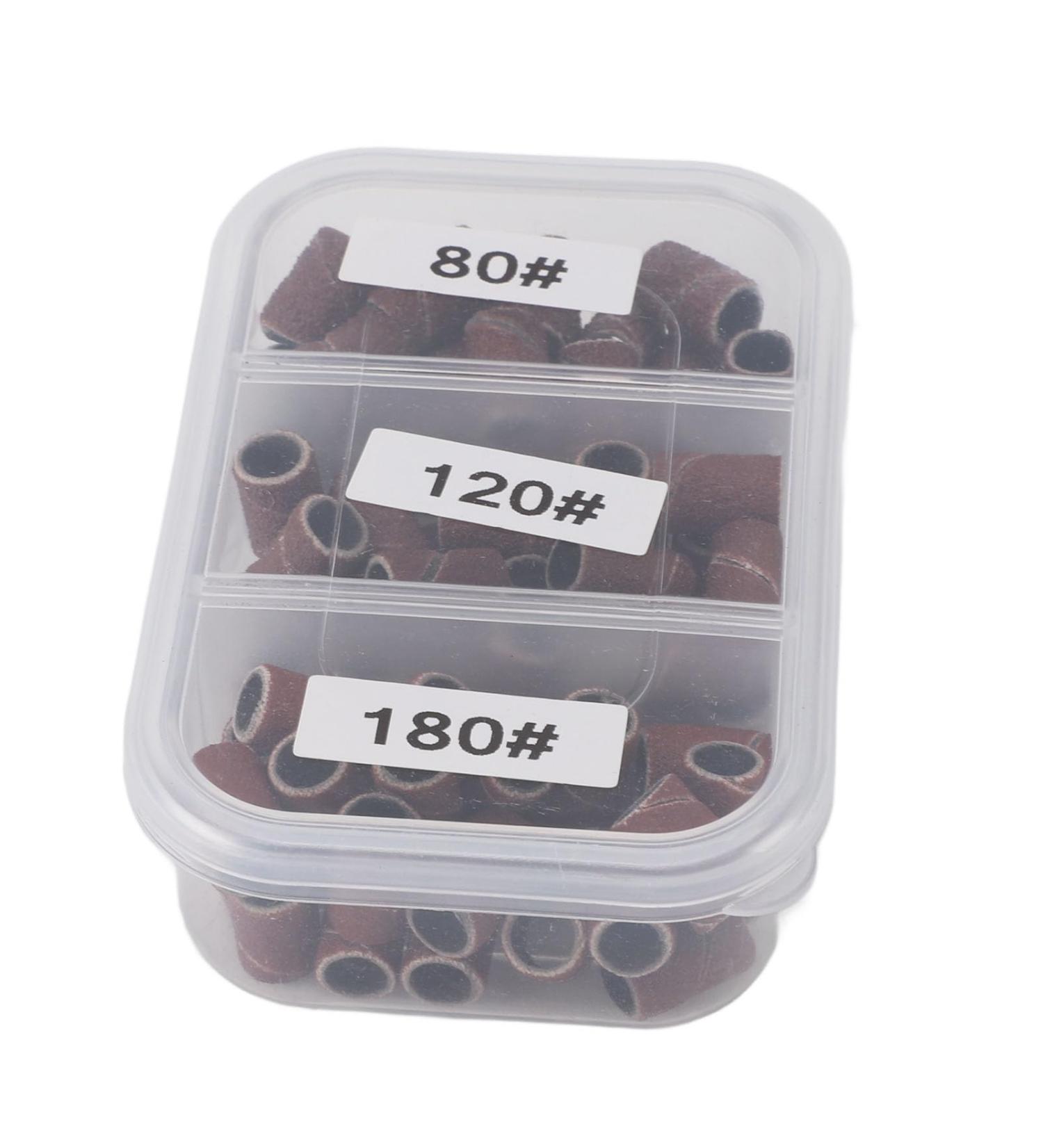 Nail Art Sanding Caps 80 Grit 120 Grit 180 Grit Nail Drill Bits Sanding Bands for Foot Care - Buy Online on GoSupps.com