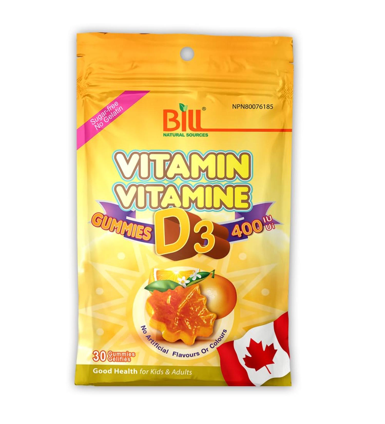 BILL Natural Sources Vitamin D3 400IU 30 Gummies