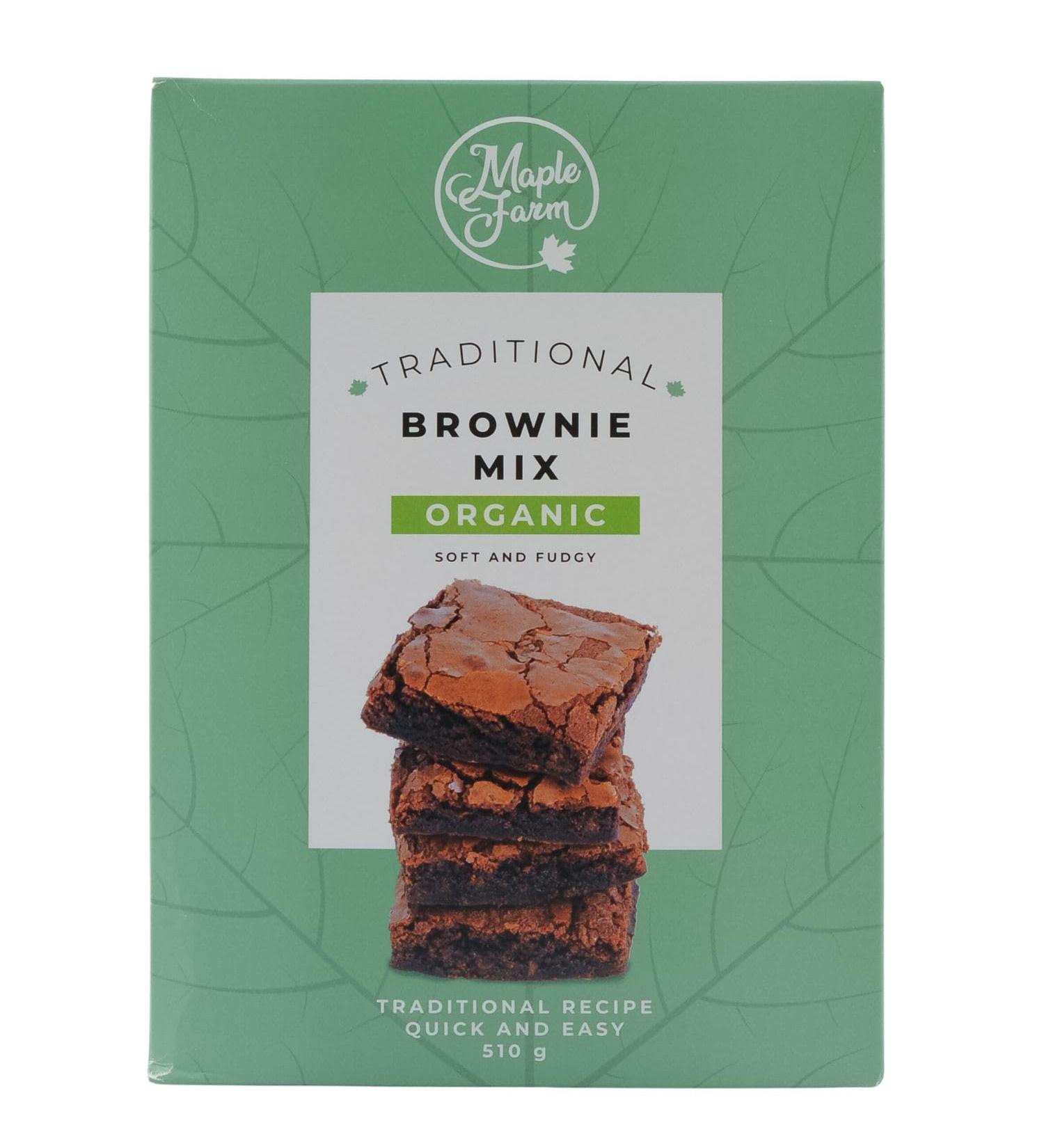 MapleFarm Organic Brownie Mix - 510g | Delicious Organic Chocolate Brownies - Buy Internationally - Buy Online on GoSupps.com