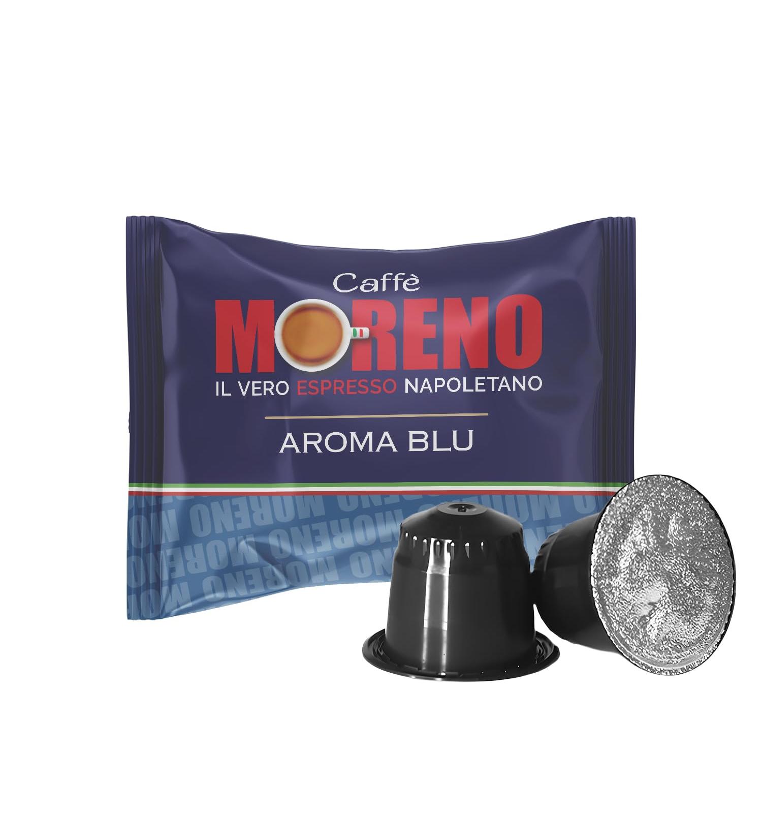 CAFFE' MORENO Moreno coffee machine with 100 capsules of blue espresso blend coffee NeSPRESSO compatible