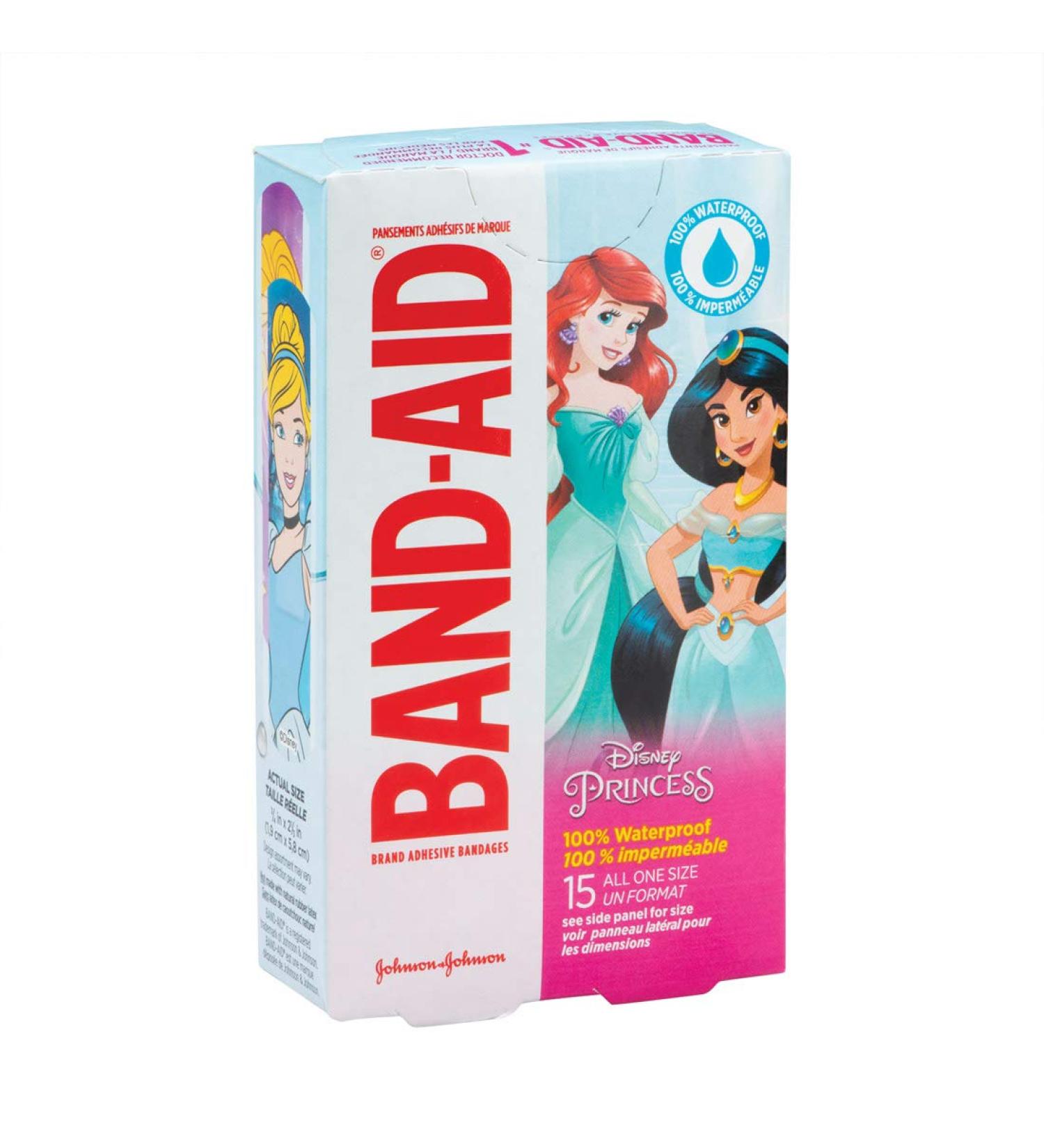 Disney Princess Waterproof Band-AID Bandages - First Aid Kit Supplies - 15 per Pack