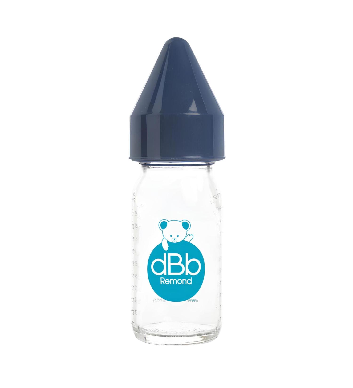 R gul'Air 110 ml dBb Remond Glass Bottle - NN Dummy - Newborn - Anti-Colic Rubber - Navy - Buy Online on GoSupps.com