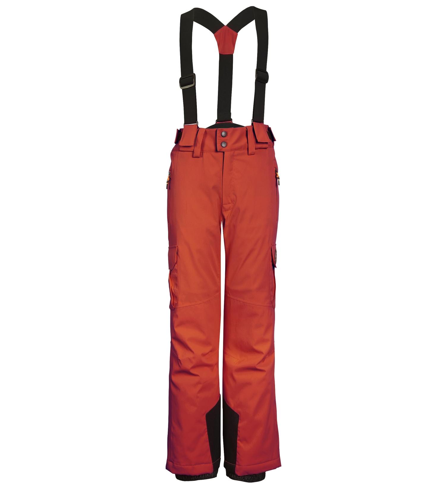 Killtec boys' ski pants/functional pants with bib snow guard and edge protection Ksw 128 Bys Ski Pnts 176 Orange