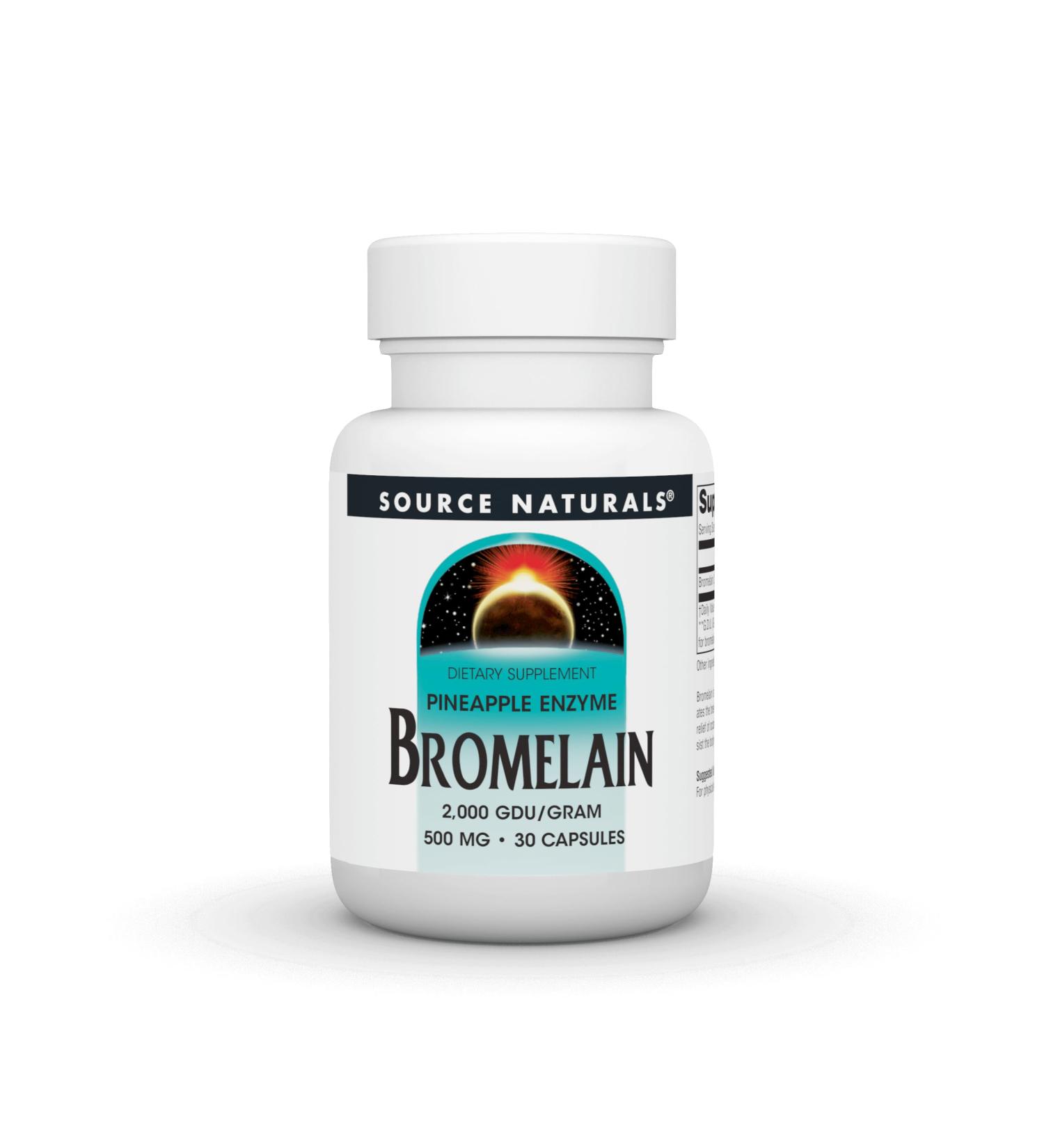 Source Naturals Pineapple Enzyme Bromelain - 2 000 GDU/GRAM - 500mg - 30 Capsules - Buy Online on GoSupps.com