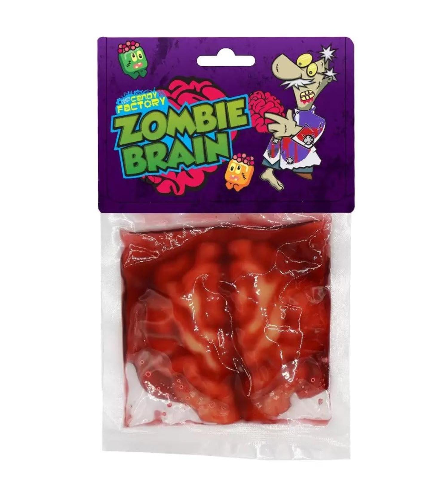 Zombie Brain 120g - Halloween sweets/Candy - Strawberry Flavour Gummy Sweet in Candy Liquid (1)