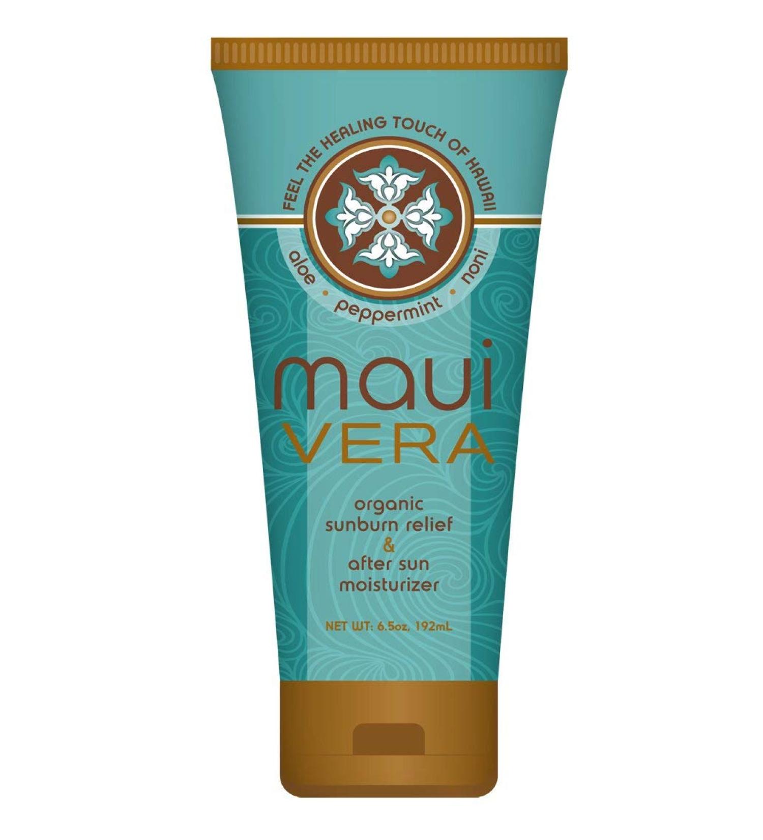 Maui Vera After Sun Gel - Scented (6.5 oz) Lavender and Peppermint 6.5 Fl Oz (Pack of 1)
