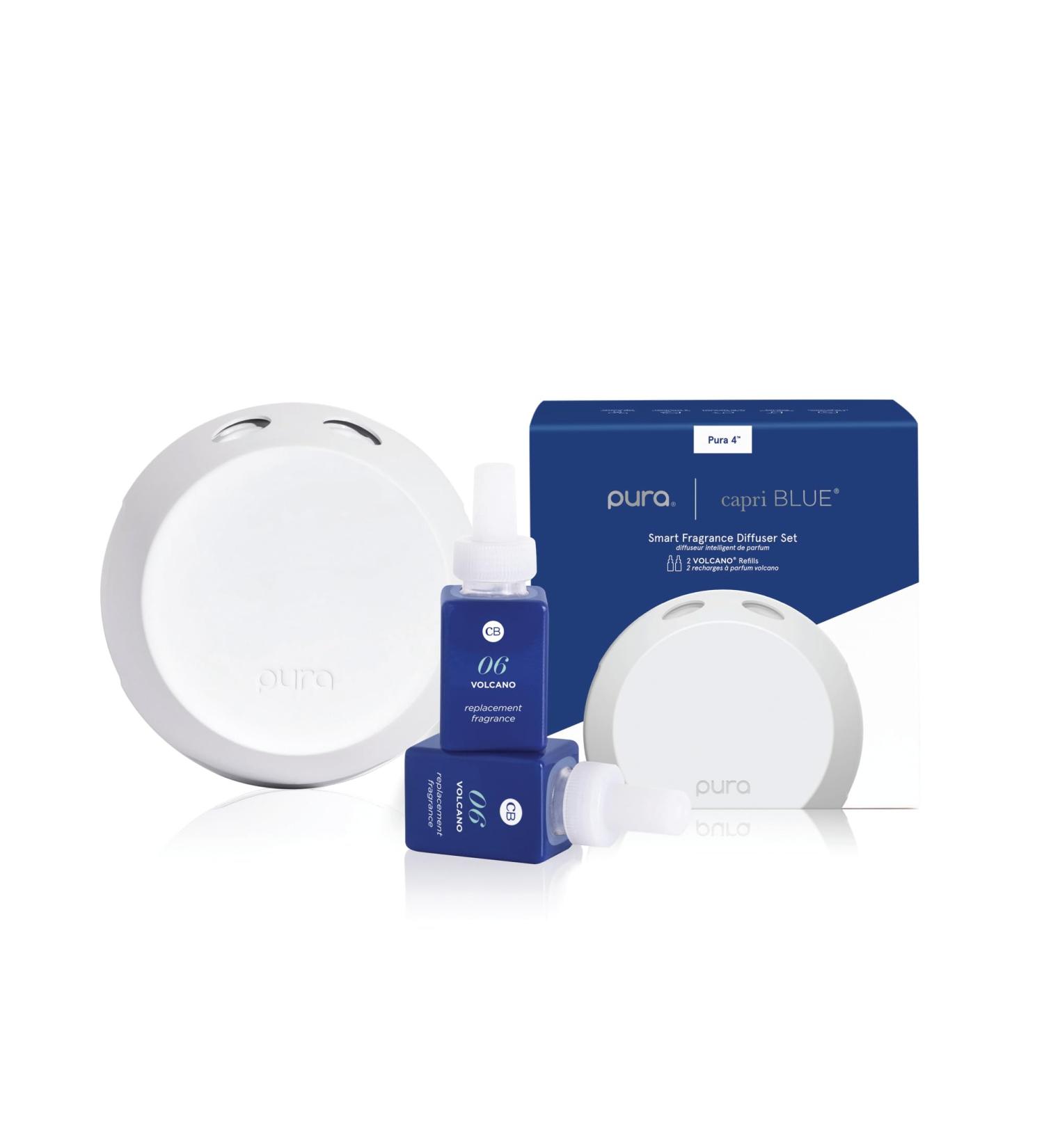 Capri Blue Pura 4 Smart Fragrance Diffuser Kit | Aromatherapy Diffuser + Volcano Refill Vials | International Shipping Available - Buy Online on GoSupps.com