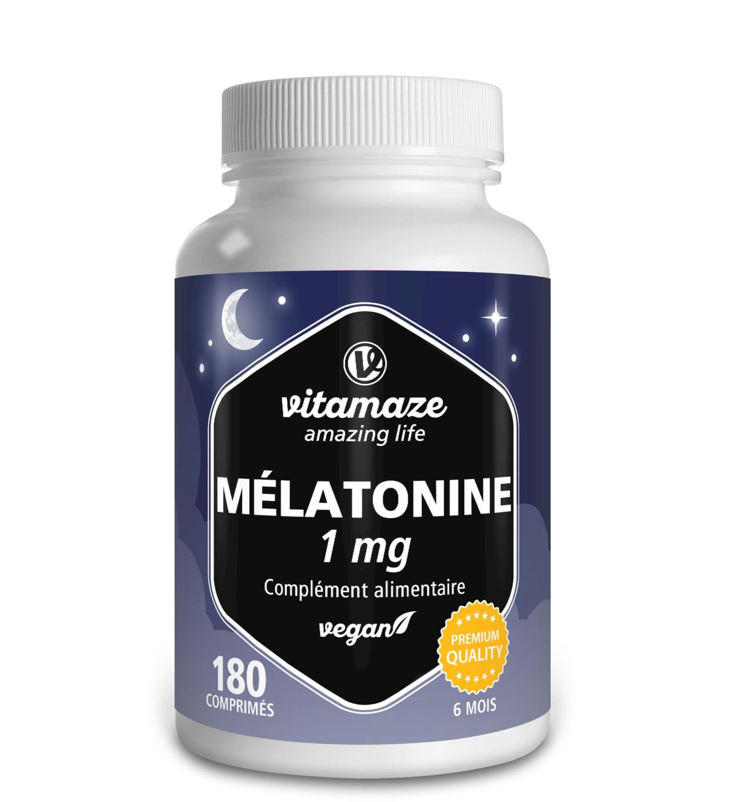 Melatonin Sleep Adult 180 Vegan Micro-Tablets (6 Months) Fast and Restorative Sleep 1mg of Melatonin per Daily Dose No Undesirable Additives - Buy Online on GoSupps.com