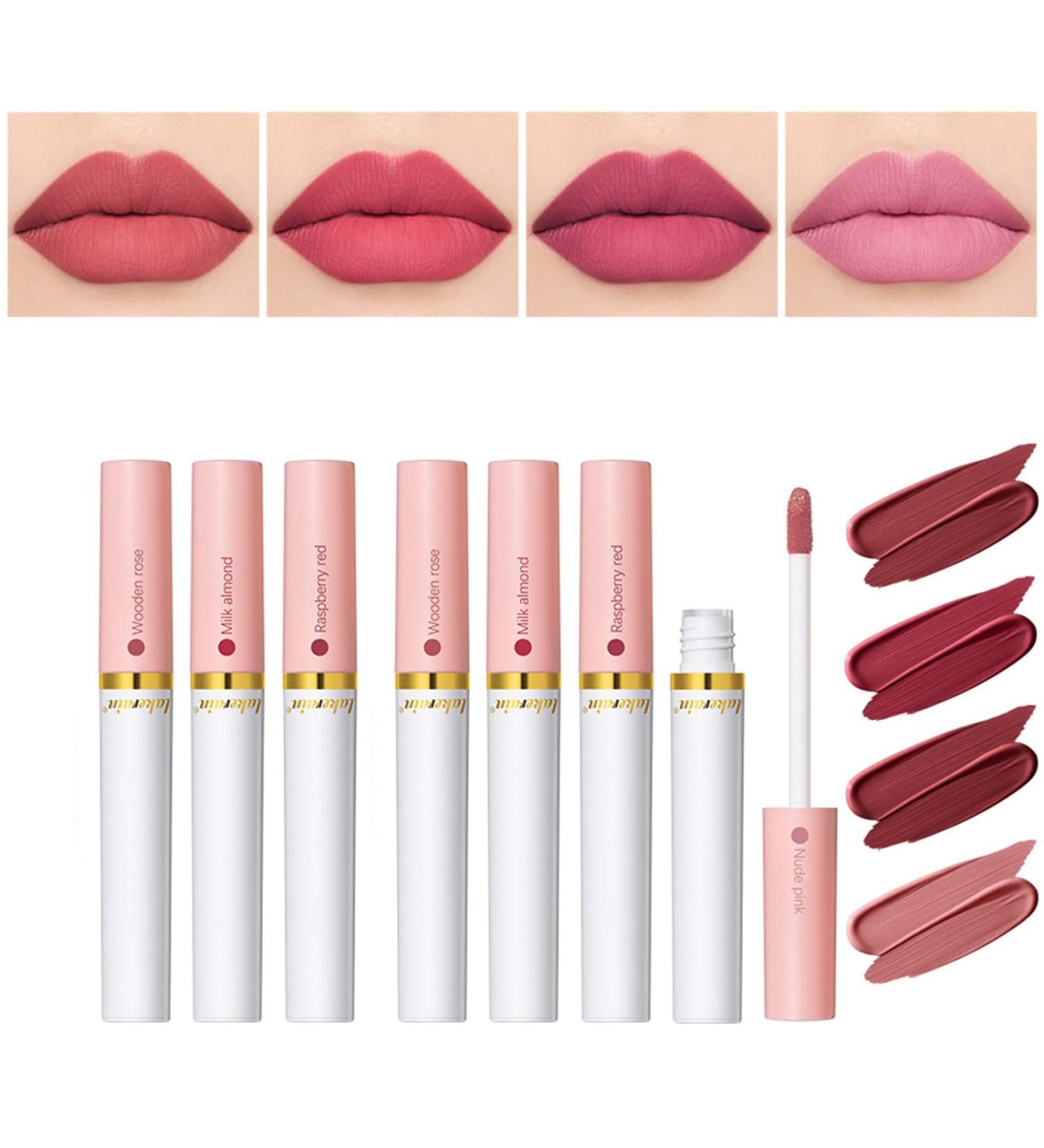 4 Colors Matte Lip Gloss Set A | Long-Lasting Vibrant Shades for Every Occasion | International Shipping Available - Buy Online on GoSupps.com