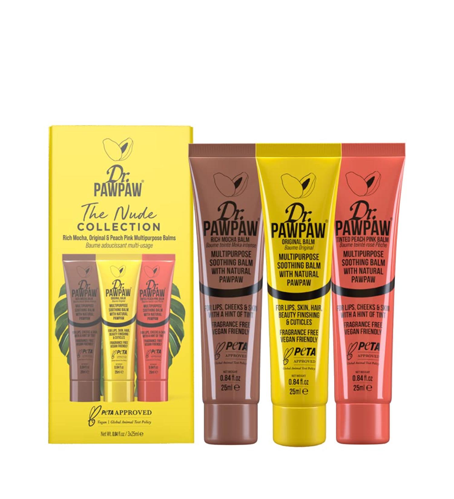 Dr. Pawpaw Multi-Purpose Balm | No Fragrance Balm  for Lips  Skin  Hair  Cuticles  Nails  and Beauty Finishing | 25 ml (Nude Collection  1 Pack)